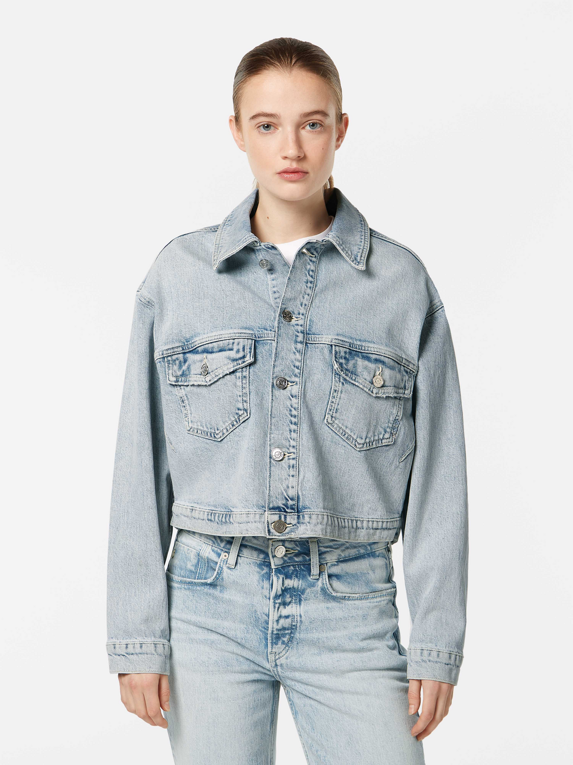 Cropped denim jacket - Scotch & Soda NZ