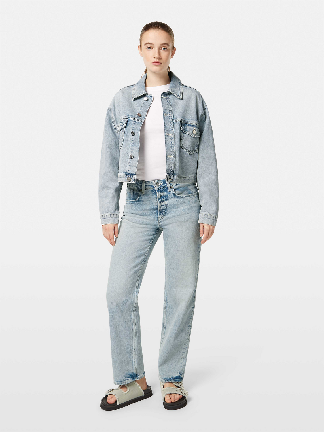 Cropped denim jacket - Scotch & Soda NZ