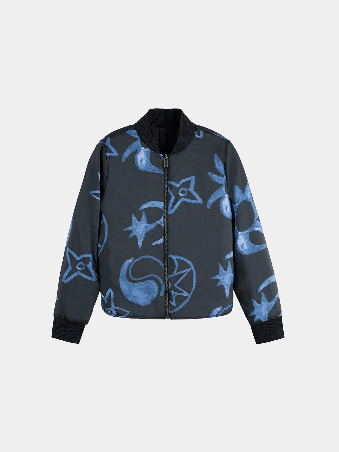 Reversible quilted bomber jacket by Scotch & Soda, featuring quilted design and versatile style in a neutral color.