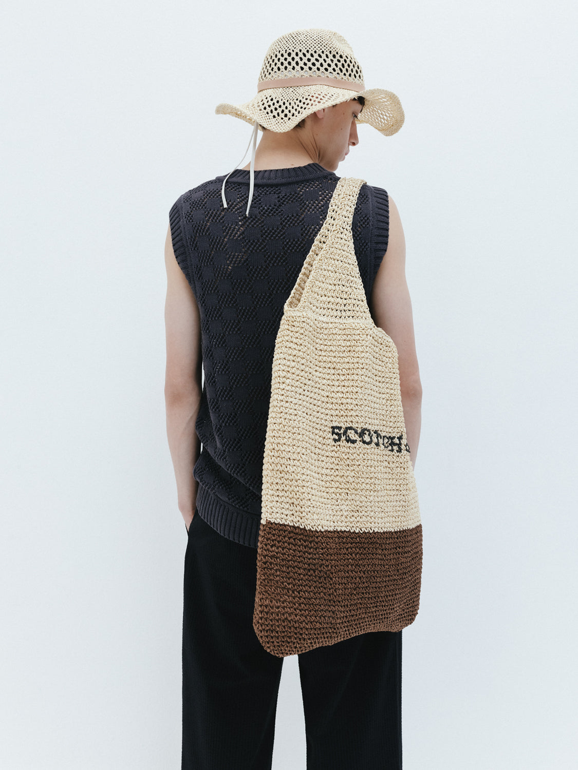 Oversized straw tote bag - Scotch & Soda NZ
