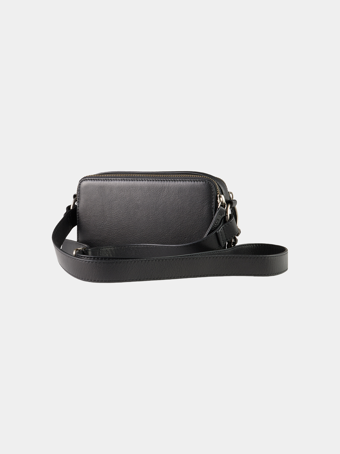 Black Scotch & Soda Reporter bag with adjustable shoulder strap and multiple compartments, made of durable fabric.