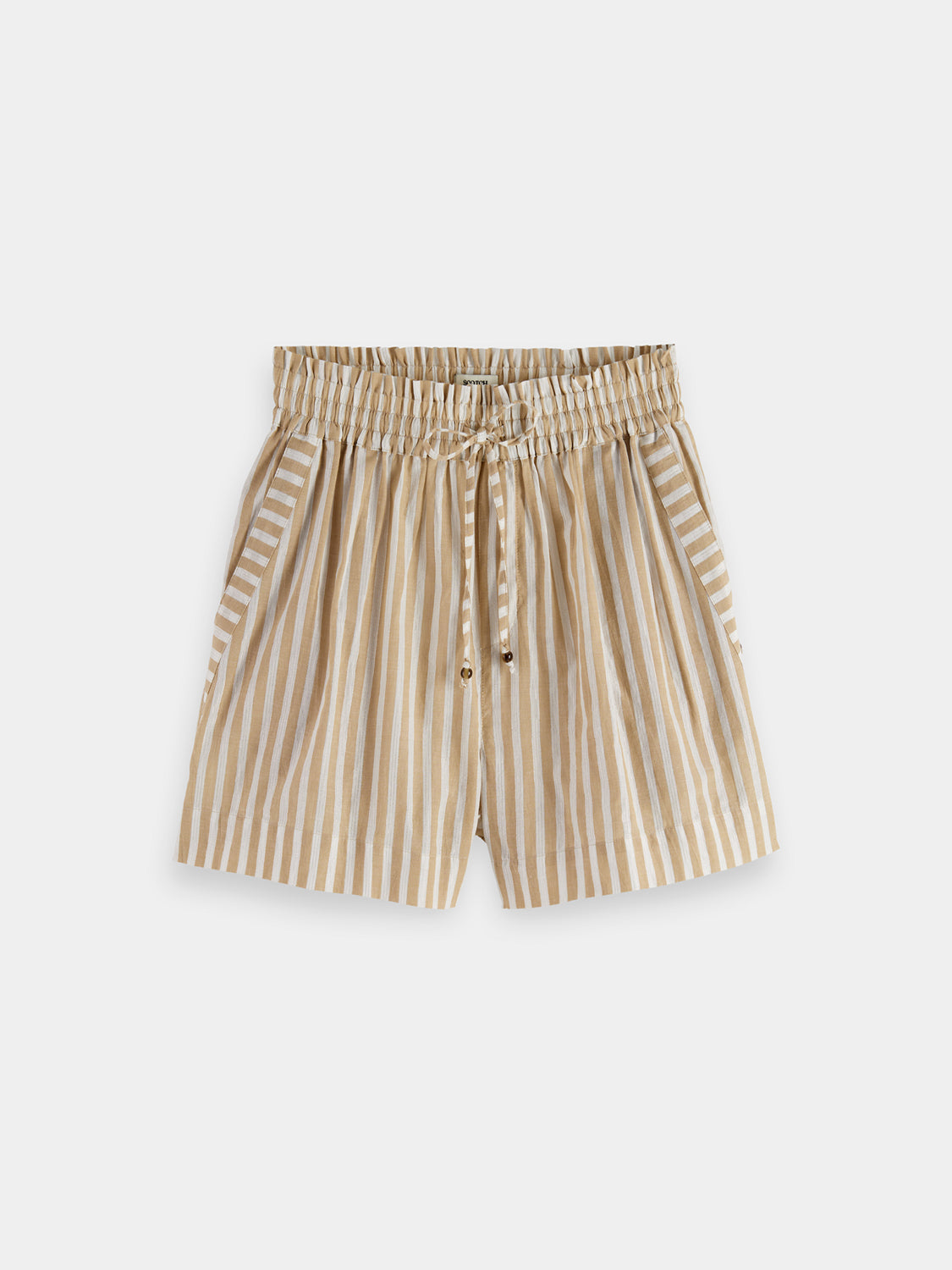 Printed shorts by Scotch & Soda featuring a vibrant, colorful pattern and casual fit, perfect for summer wear.