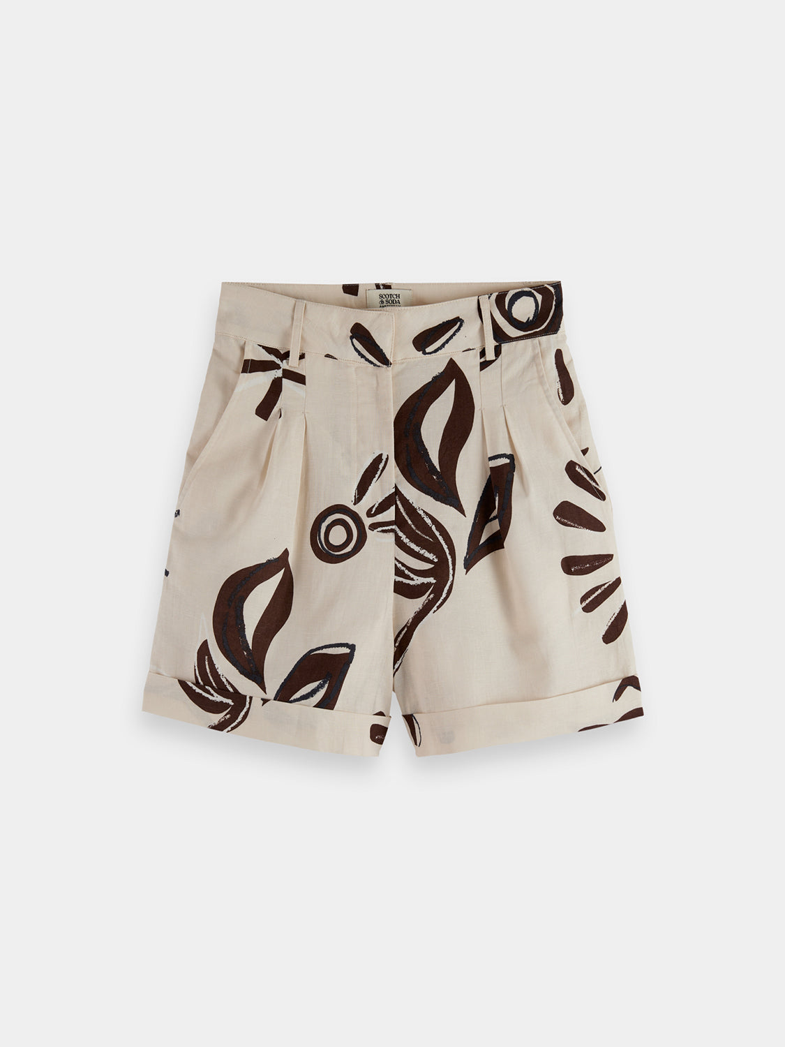 Printed shorts by Scotch & Soda featuring vibrant floral patterns and casual fit, perfect for summer wear.