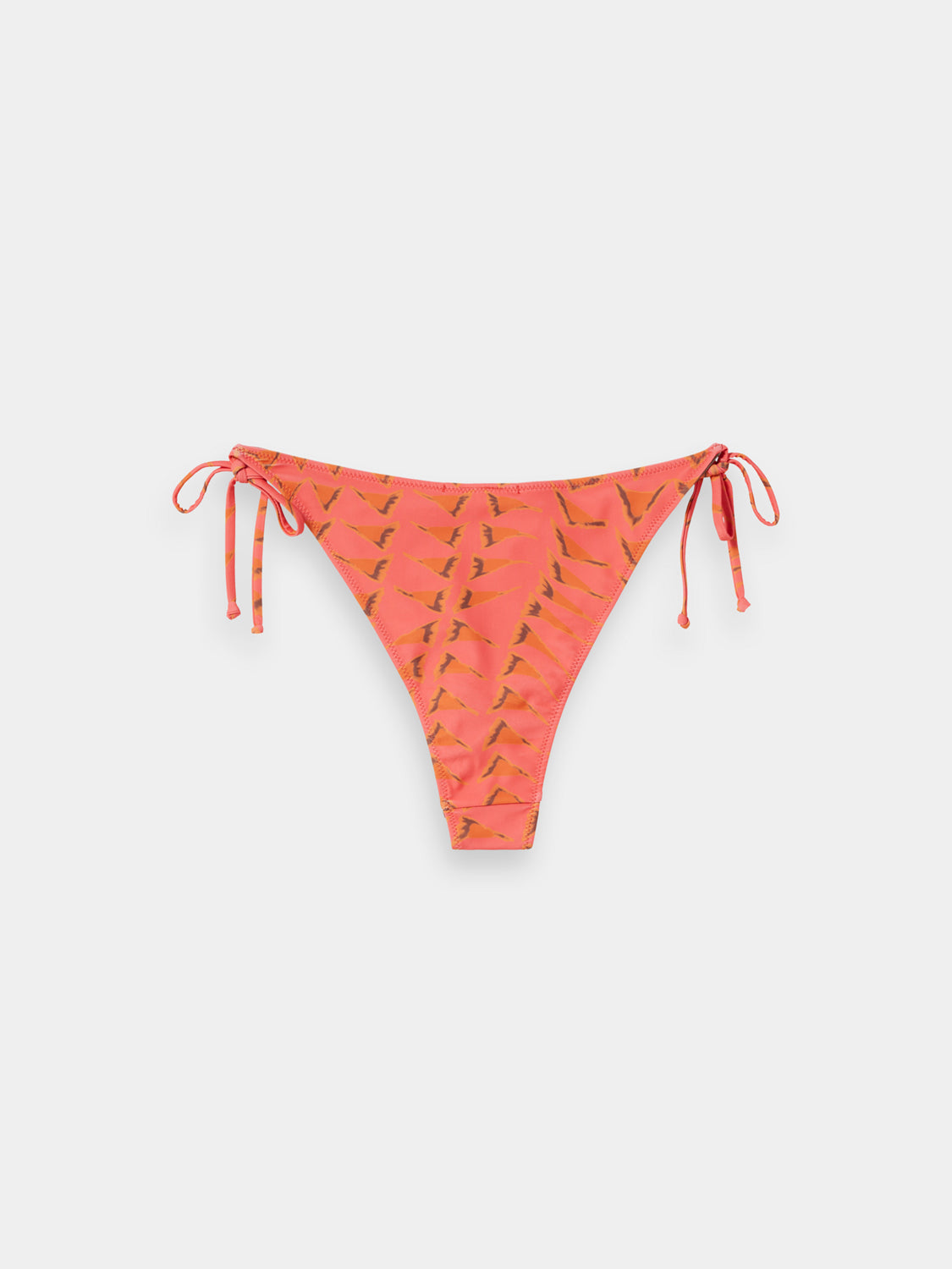 Printed bikini bottom swimwear by Scotch & Soda, featuring vibrant patterns and a comfortable fit, shown from the back.