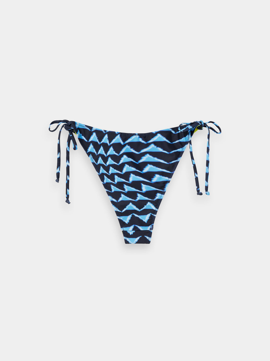 Printed bikini bottom in vibrant swimwear style from SCOTCH & SODA, shown with colorful floral pattern and adjustable side ties.