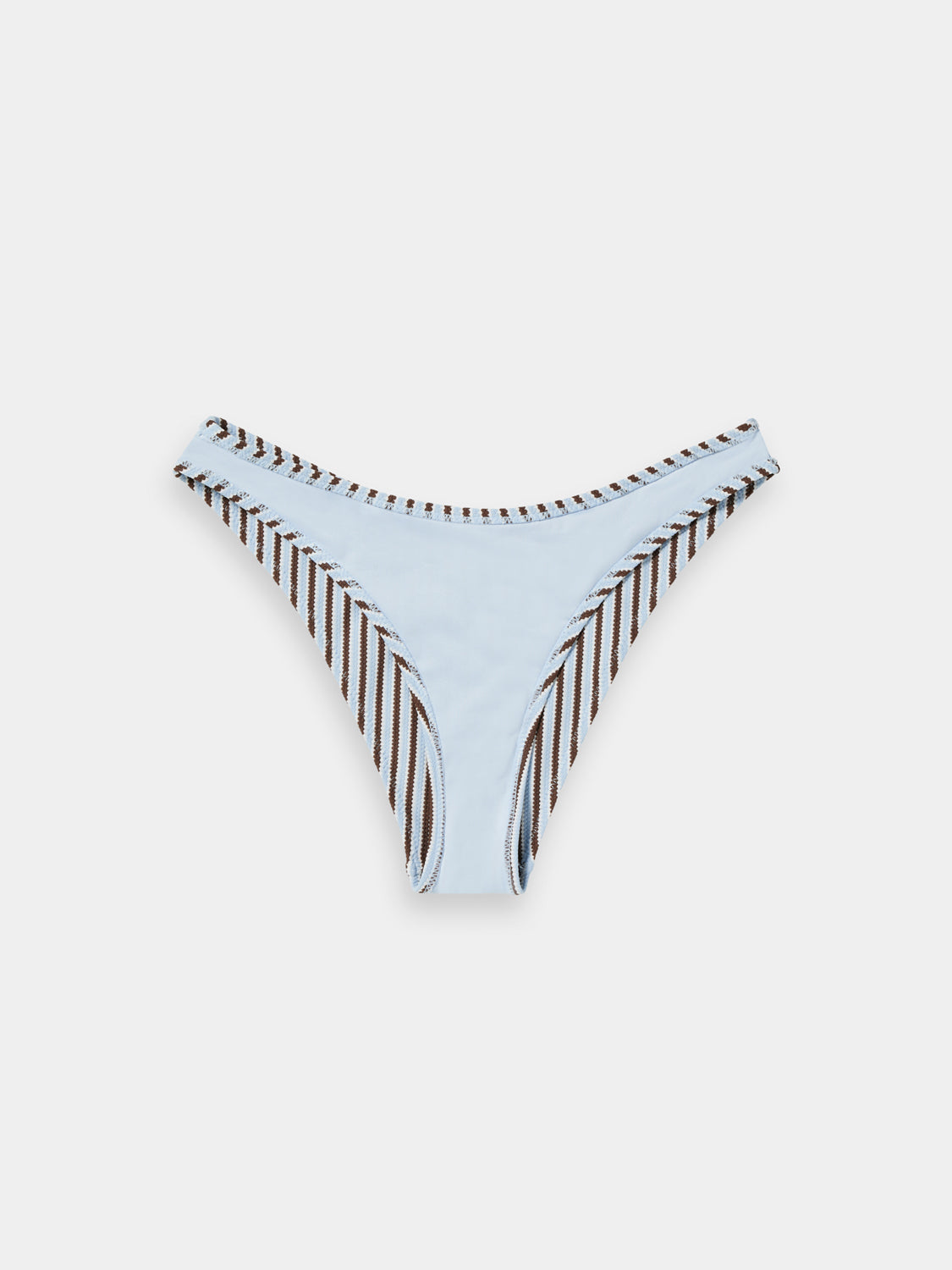 Striped bikini bottom from SCOTCH & SODA swimwear collection with colorful horizontal stripes and a comfortable fit.