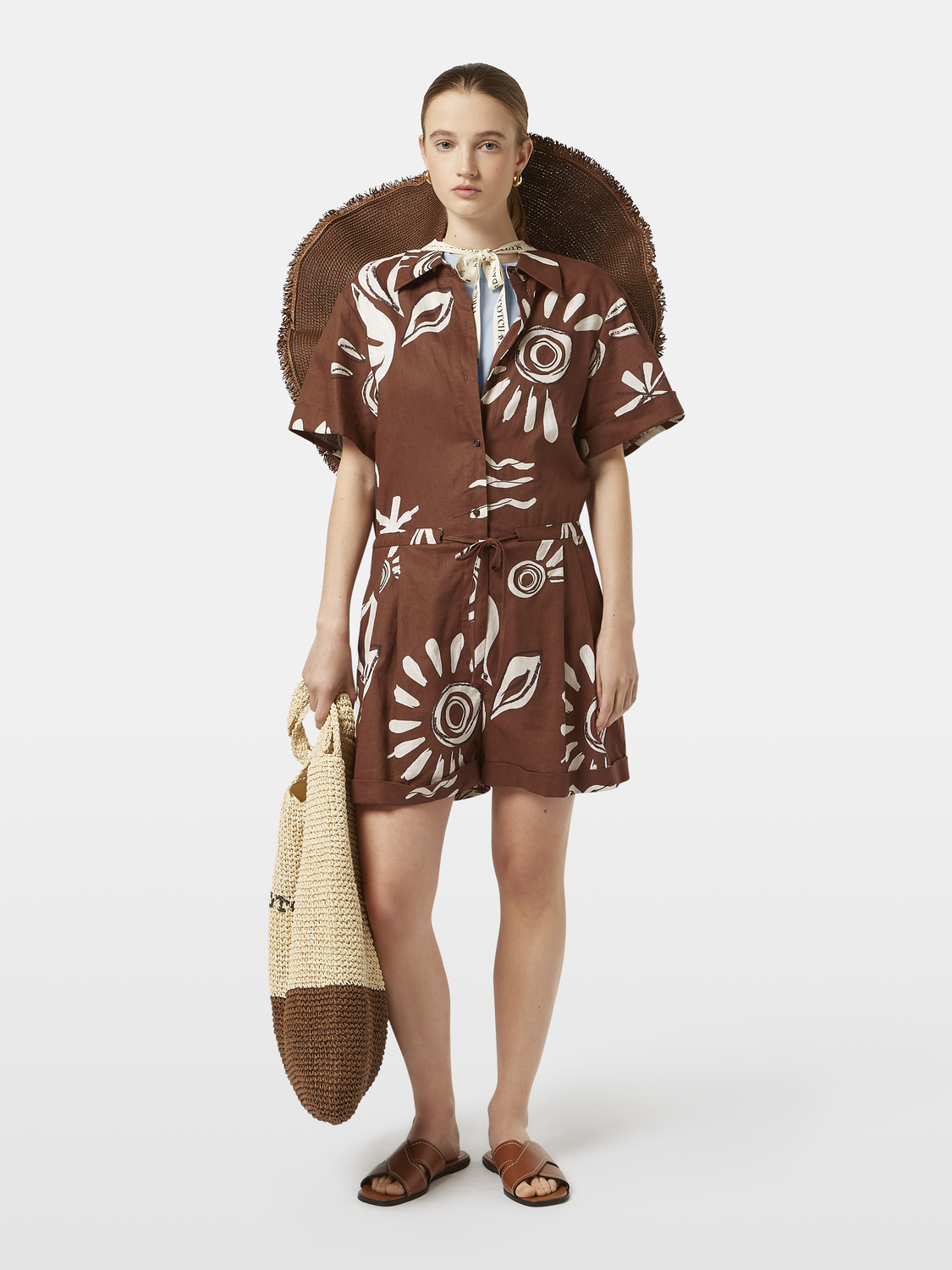 Linen utility playsuit - Scotch & Soda NZ