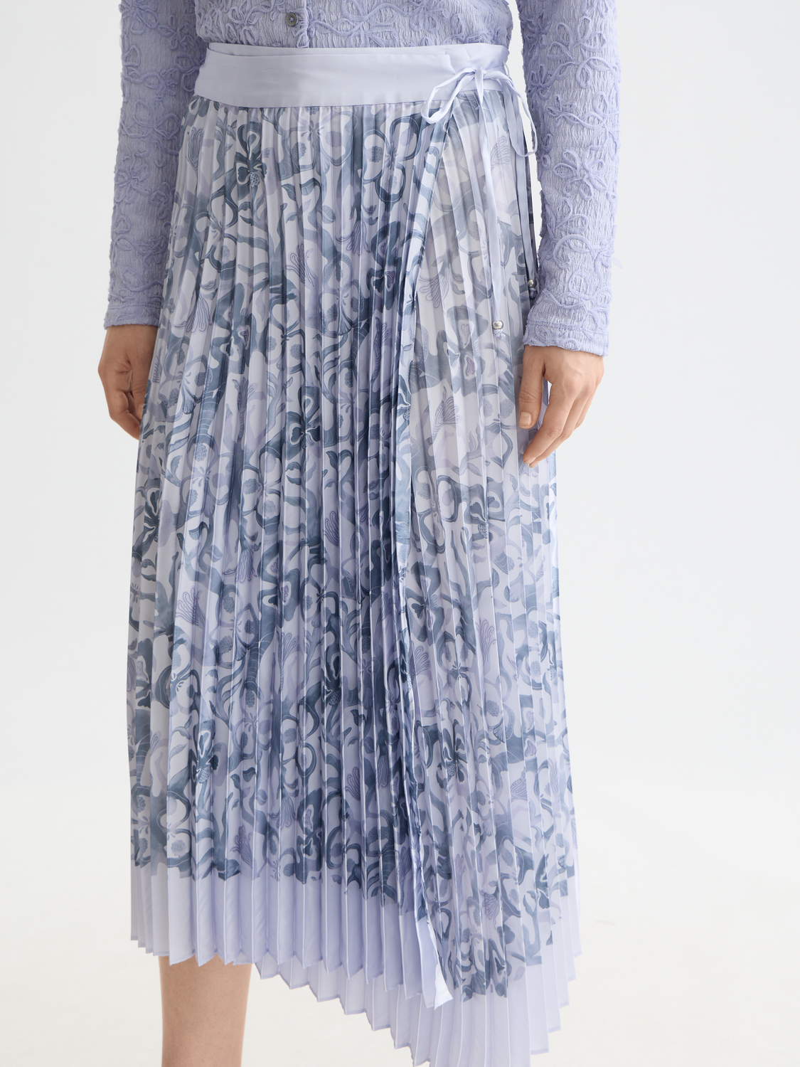 Asymmetrical pleated skirt - Scotch & Soda NZ