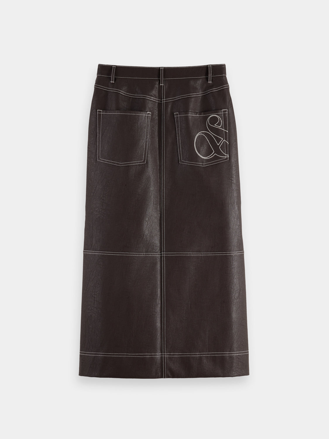 Faux leather midi skirt - Scotch & Soda NZ