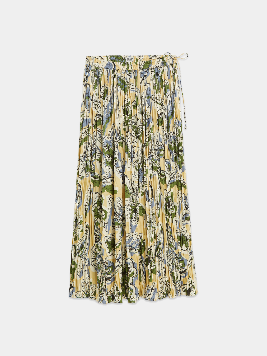 Printed micro pleat skirt from Scotch & Soda featuring a lightweight, flowy fabric with a stylish pattern and high-waisted design.