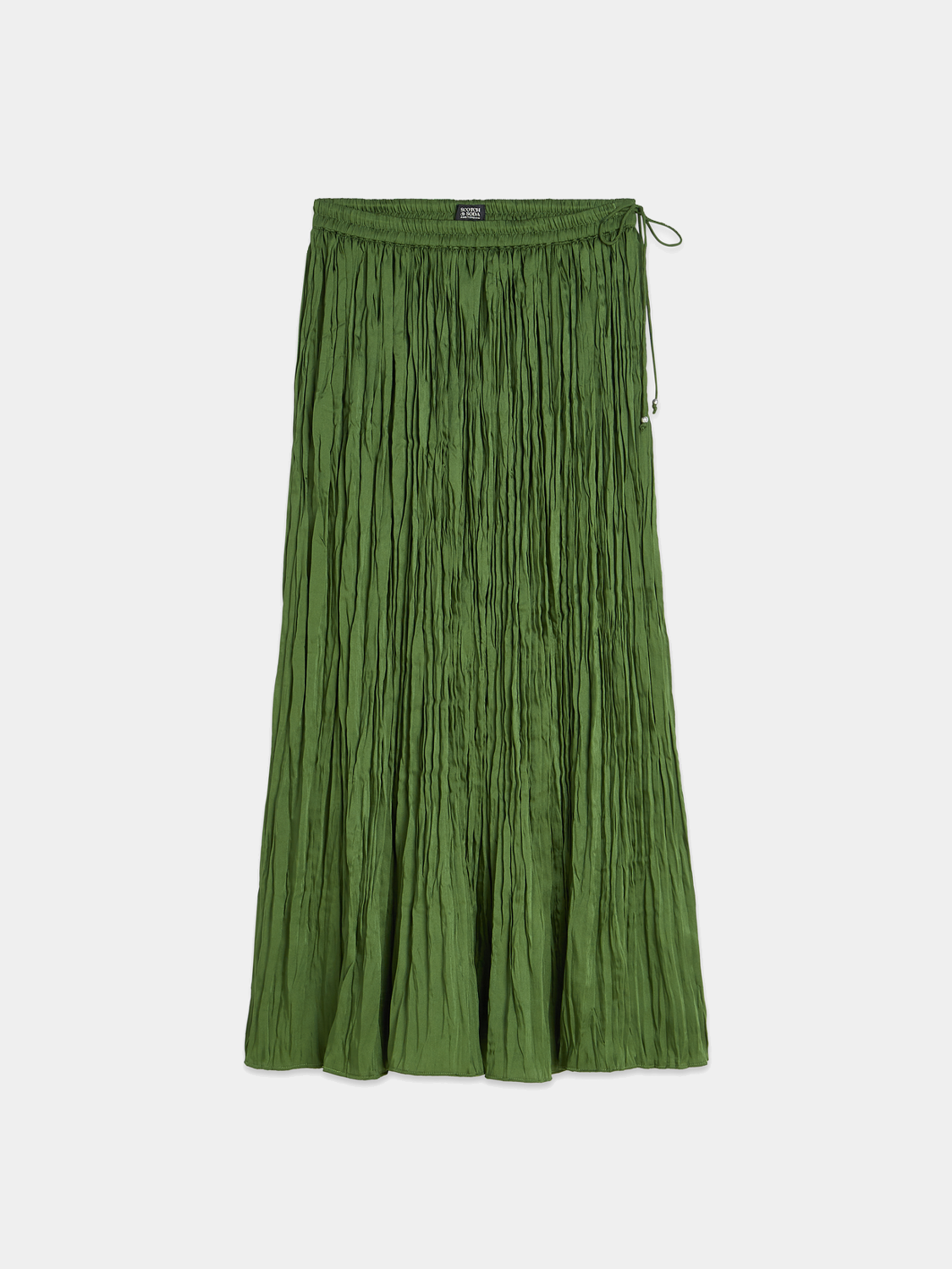 Black micro pleat skirt by Scotch & Soda featuring fine pleats and a sleek, stylish design.