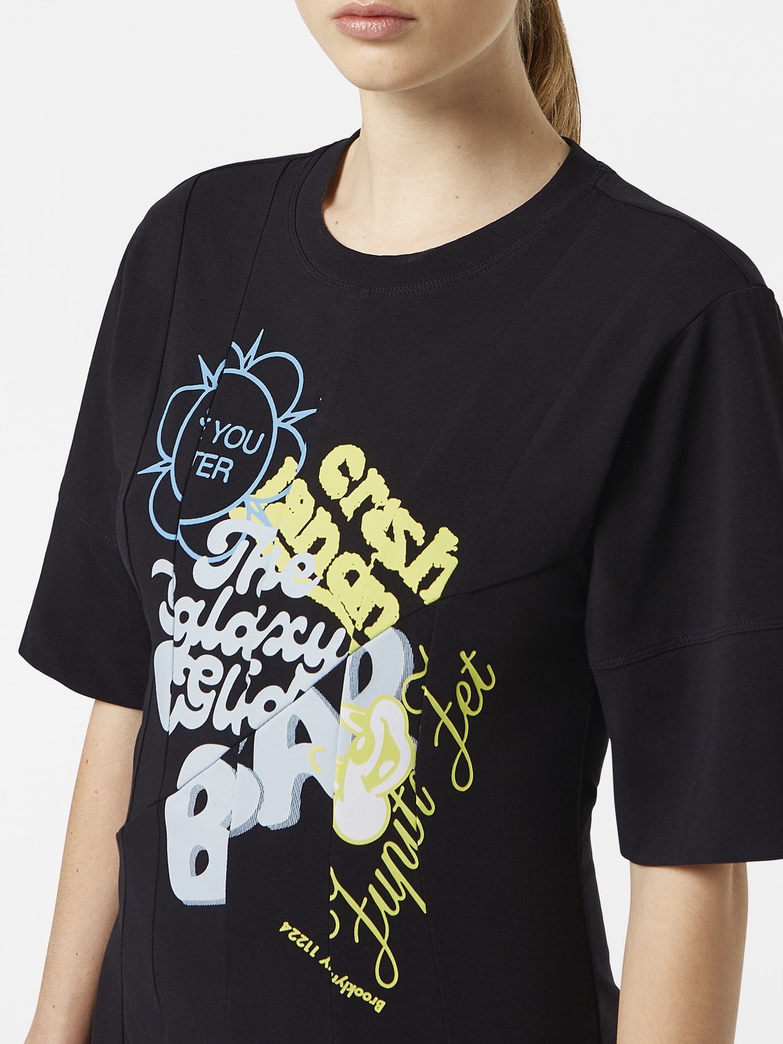 SCOTCH & SODA jersey t-shirt dress in soft fabric, detailed front view