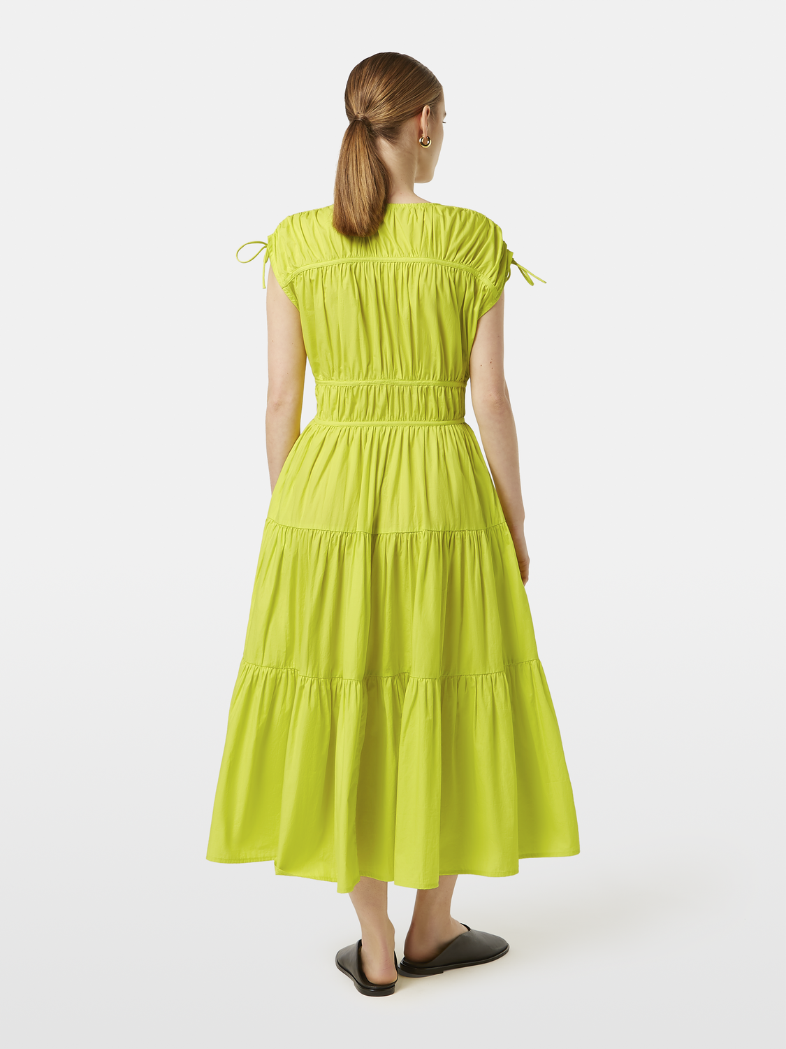Tiered poplin midi dress - Scotch & Soda NZ