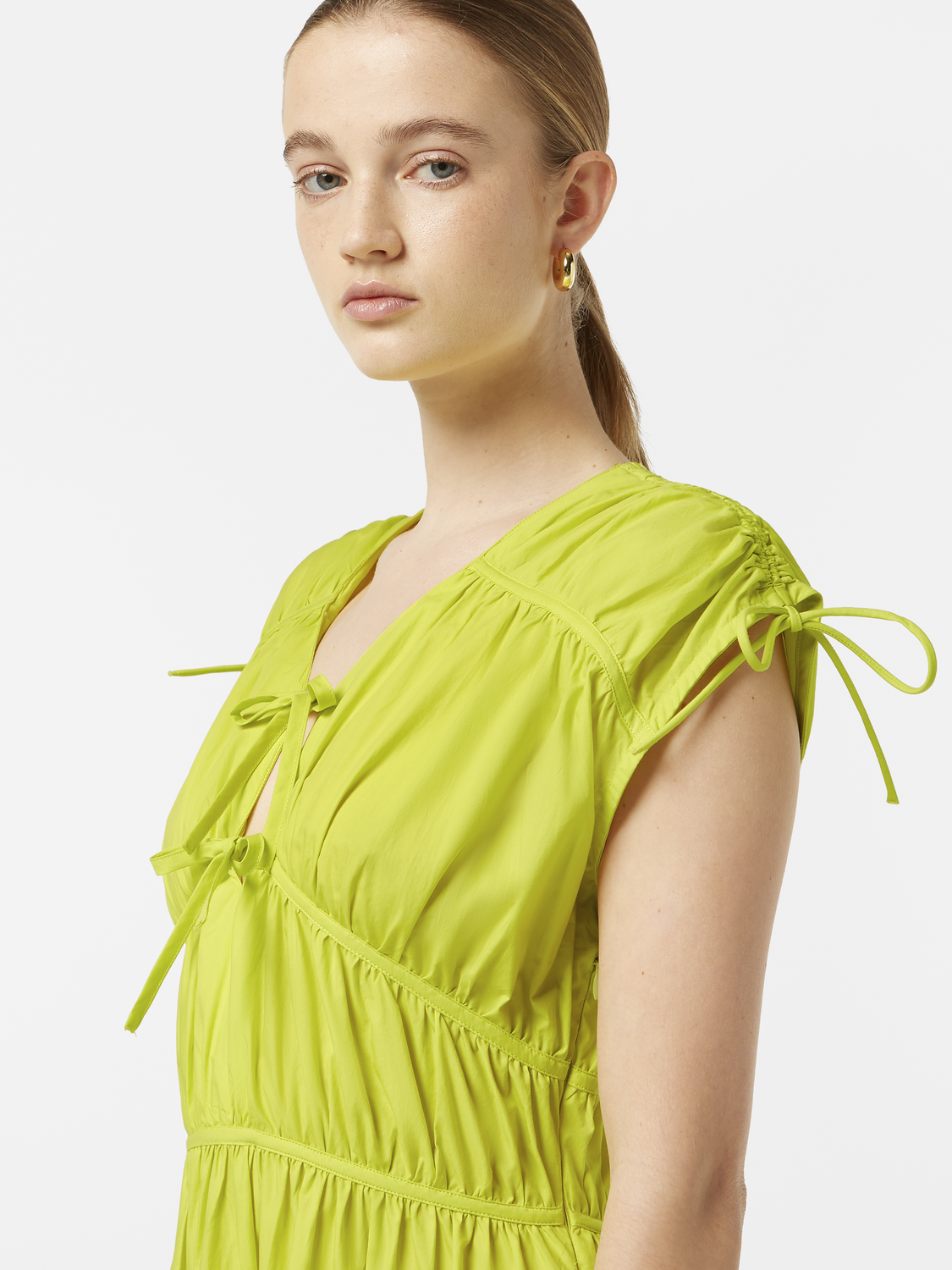 Tiered poplin midi dress - Scotch & Soda NZ