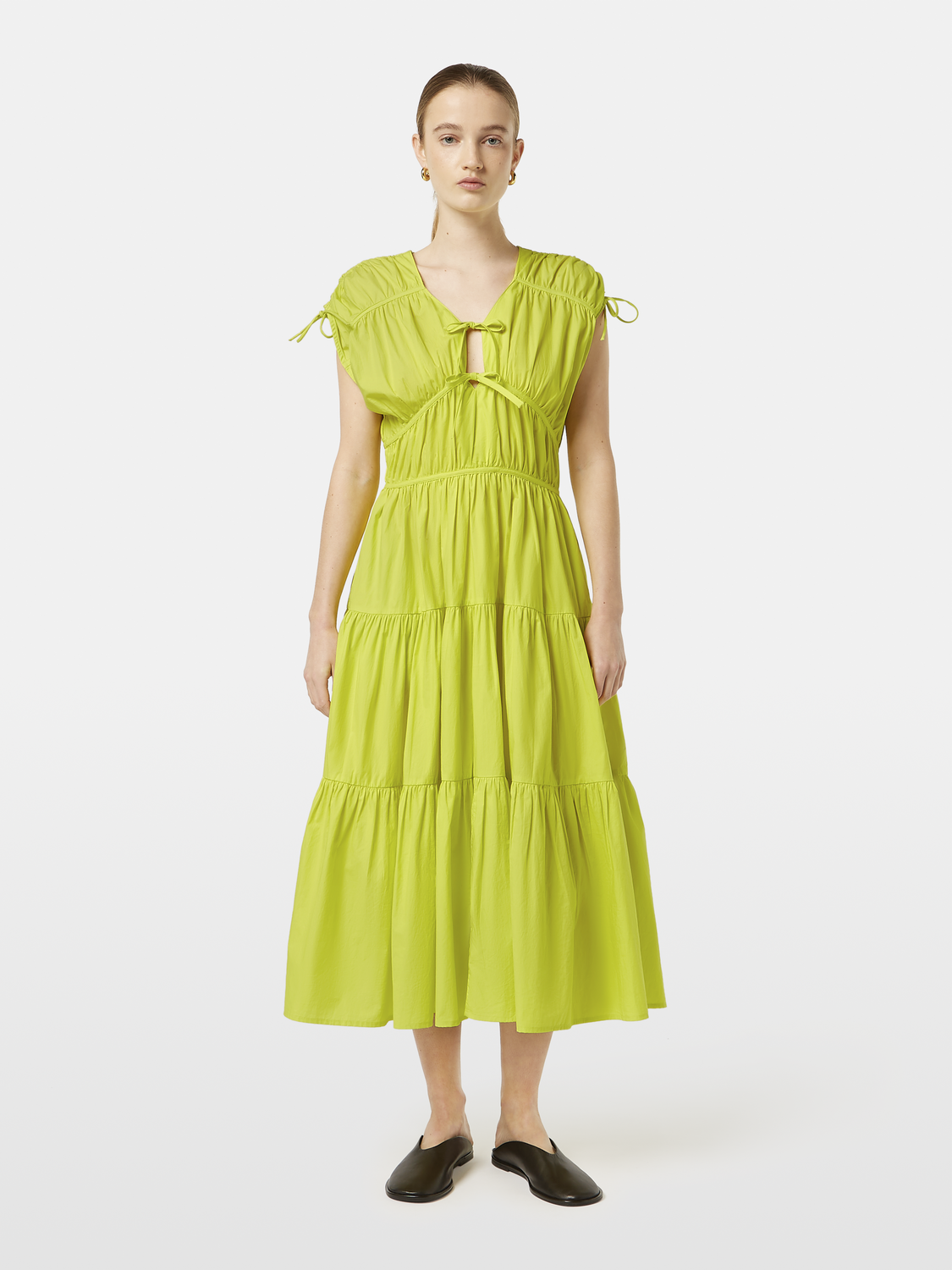 Tiered poplin midi dress - Scotch & Soda NZ