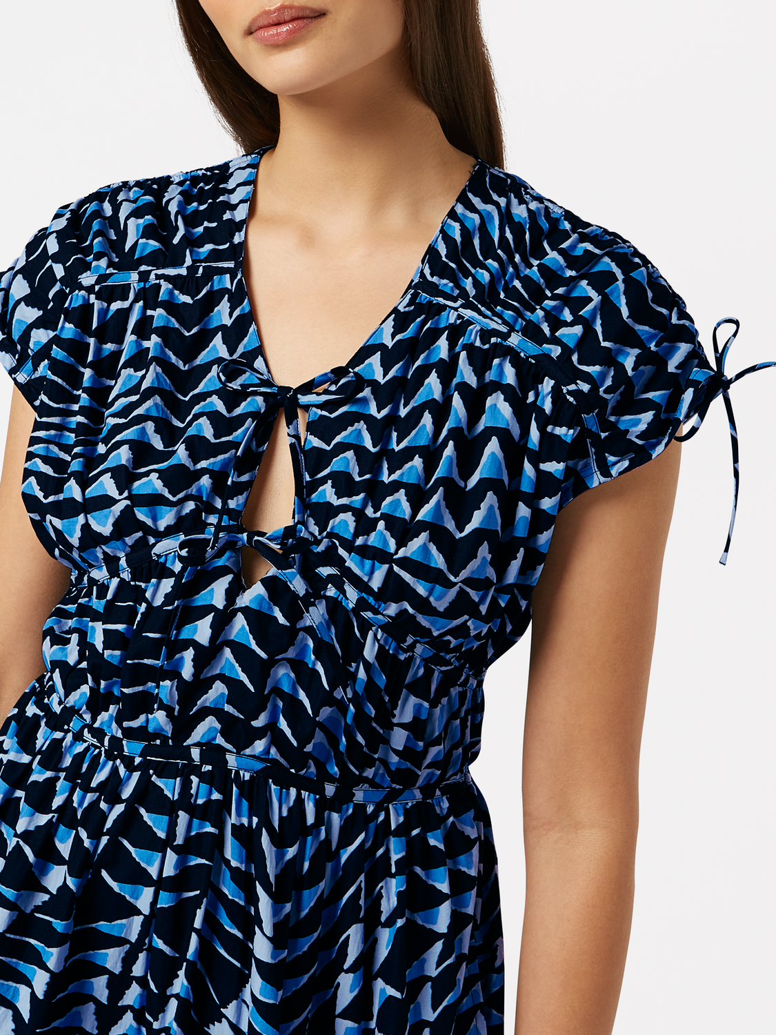 Tiered poplin midi dress - Scotch & Soda NZ