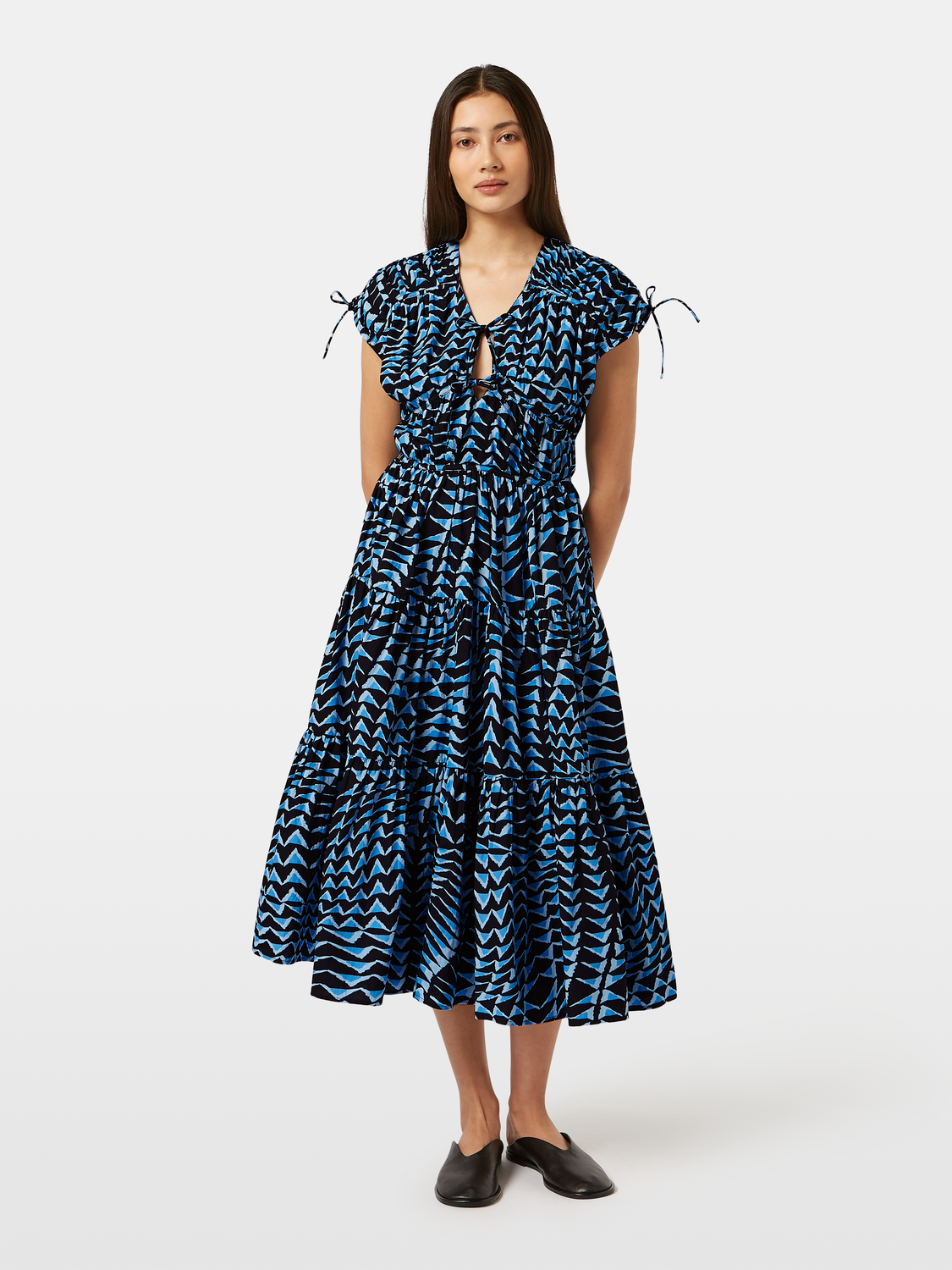 Tiered poplin midi dress - Scotch & Soda NZ