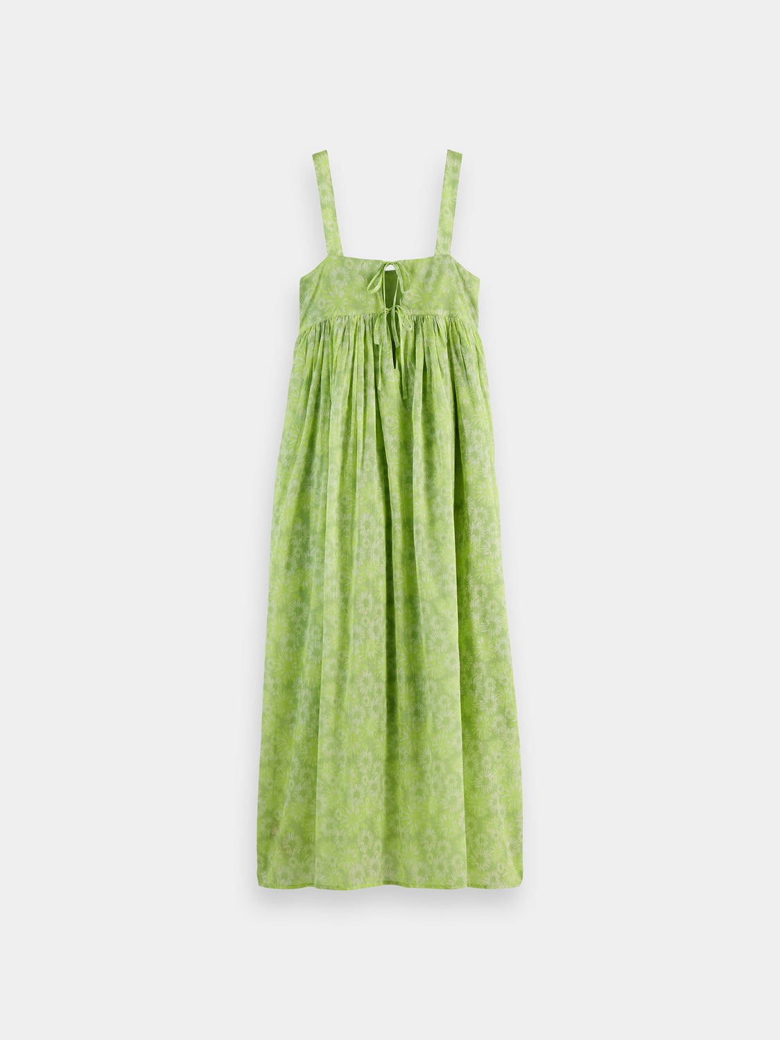 Black Scotch & SODA maxi dress with flowing fabric and sleeveless design, perfect for elegant summer or casual wear.