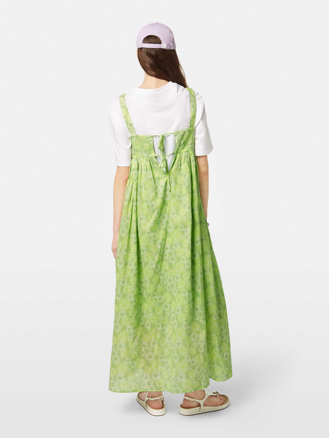 Scarlet maxi dress by Scotch & Soda featuring a flowing silhouette, long sleeves, and a vibrant floral pattern.