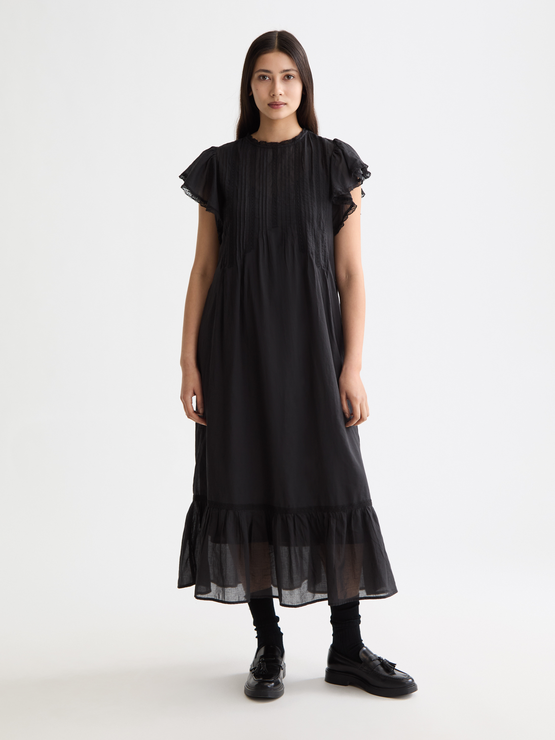 Pleated front maxi dress - Scotch & Soda NZ