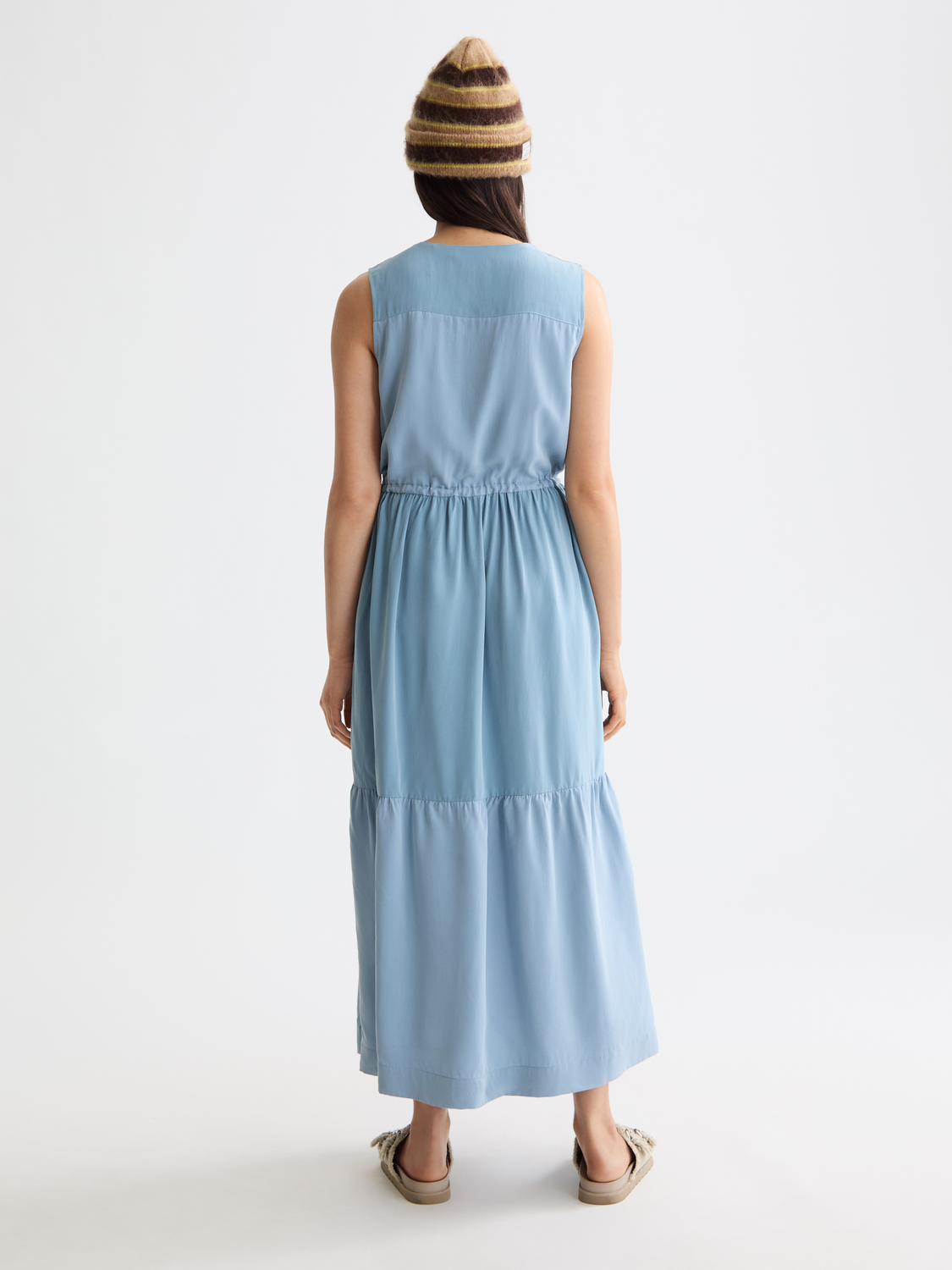Midi dress with gathered waist - Scotch & Soda NZ