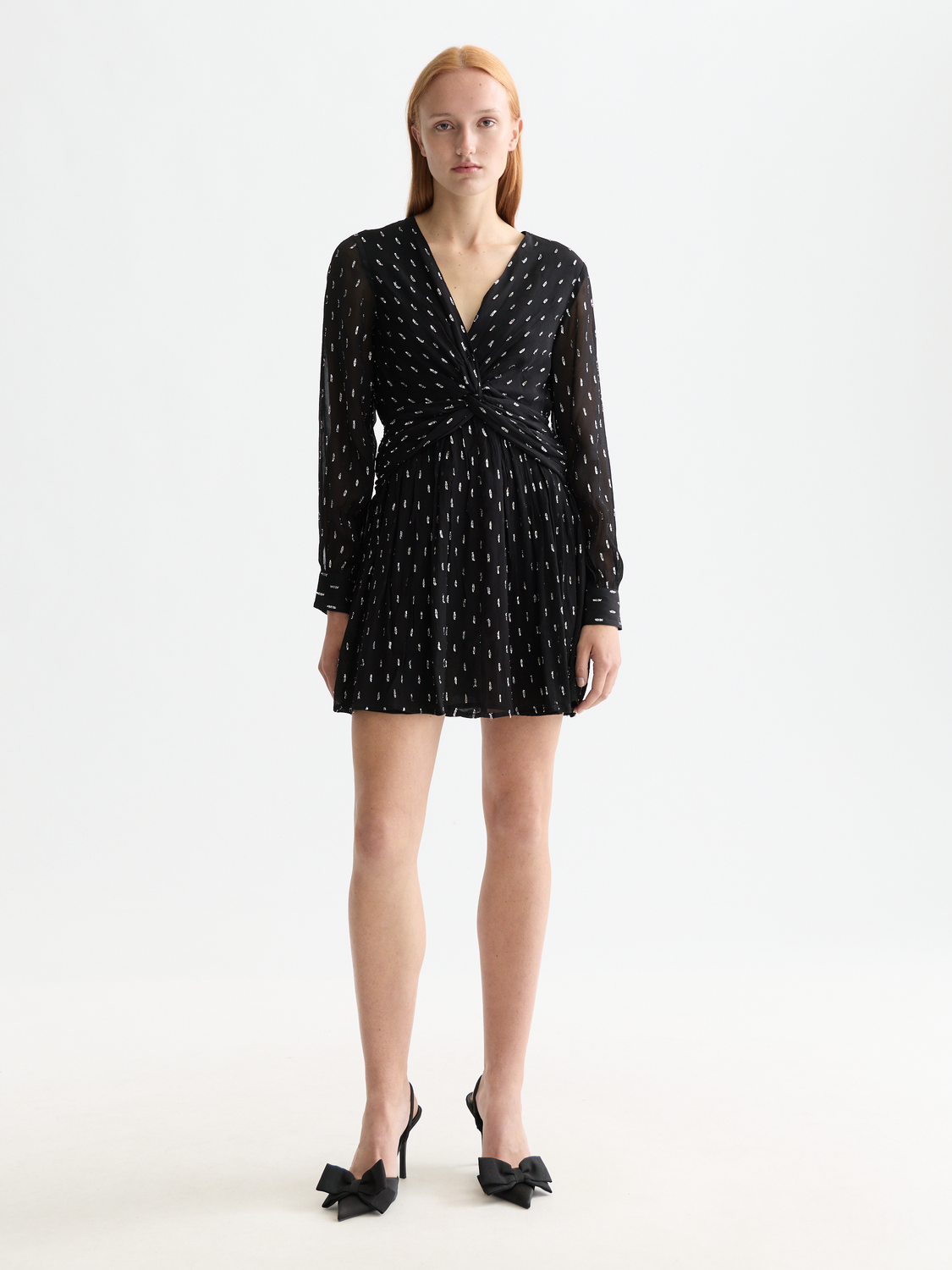 SCOTCH & SODA mini dress with drapey front in a relaxed silhouette