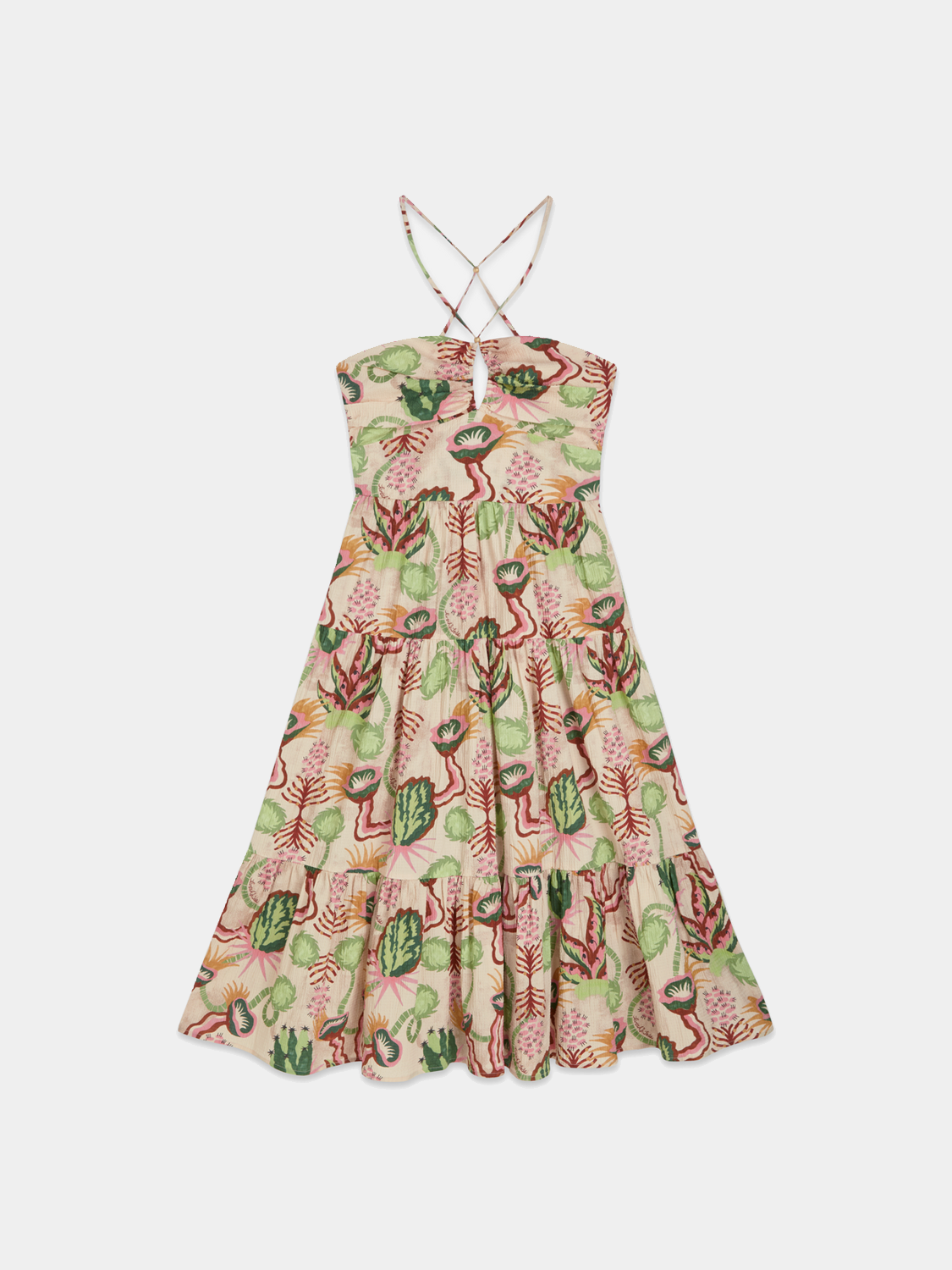 Seersucker midi dress by Scotch & Soda featuring a classic striped pattern and a flowy silhouette.