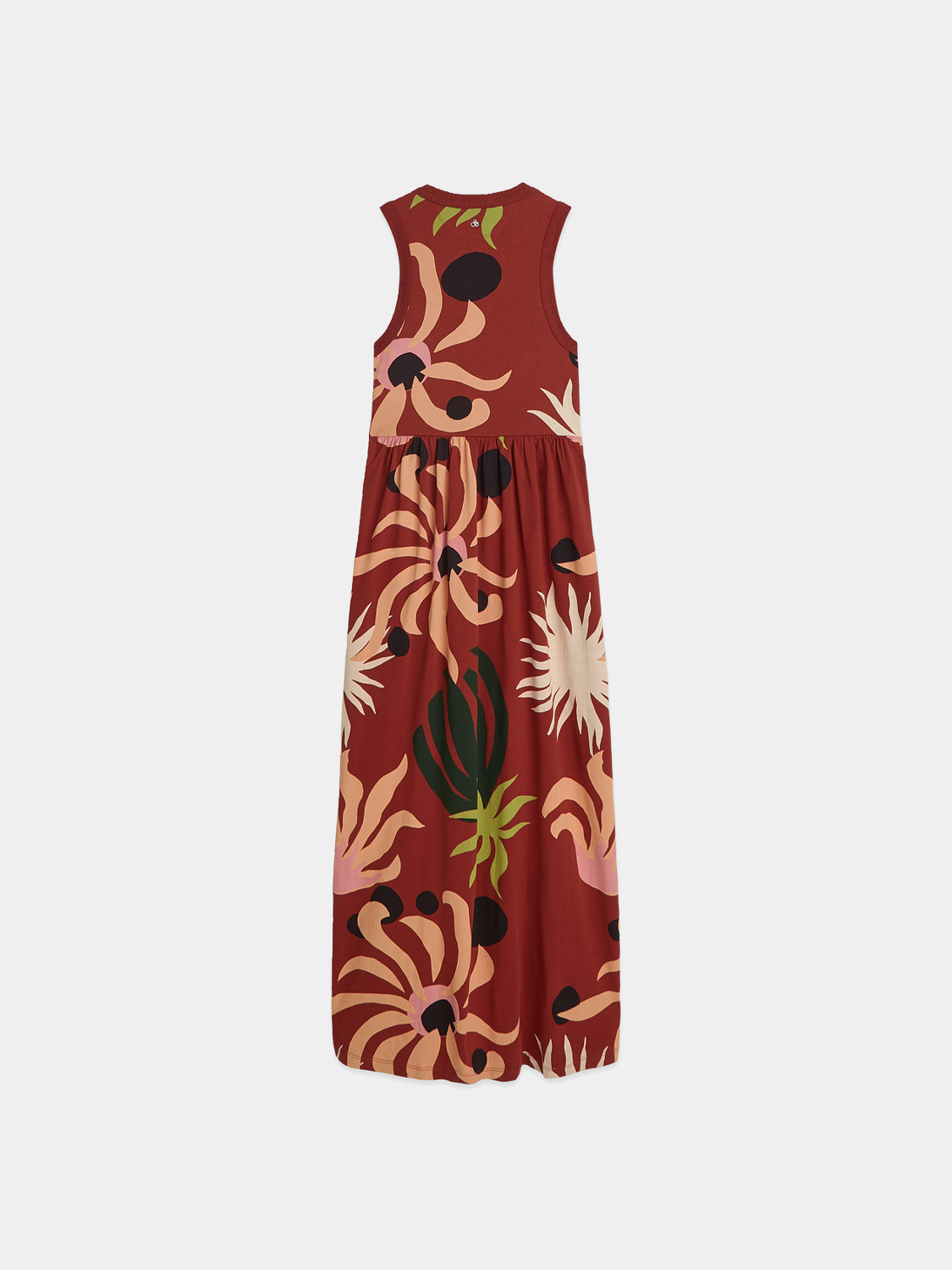 Printed tank midi dress by Scotch & Soda featuring a sleeveless design, flowy fabric, and a stylish midi length.