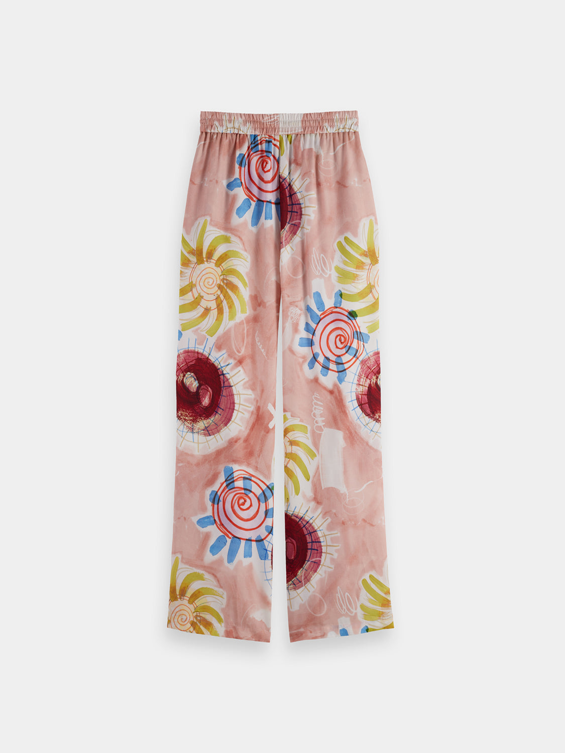 Black Gia wide-fit pants by Scotch & Soda, featuring a relaxed fit and stylish design, shown on a model.
