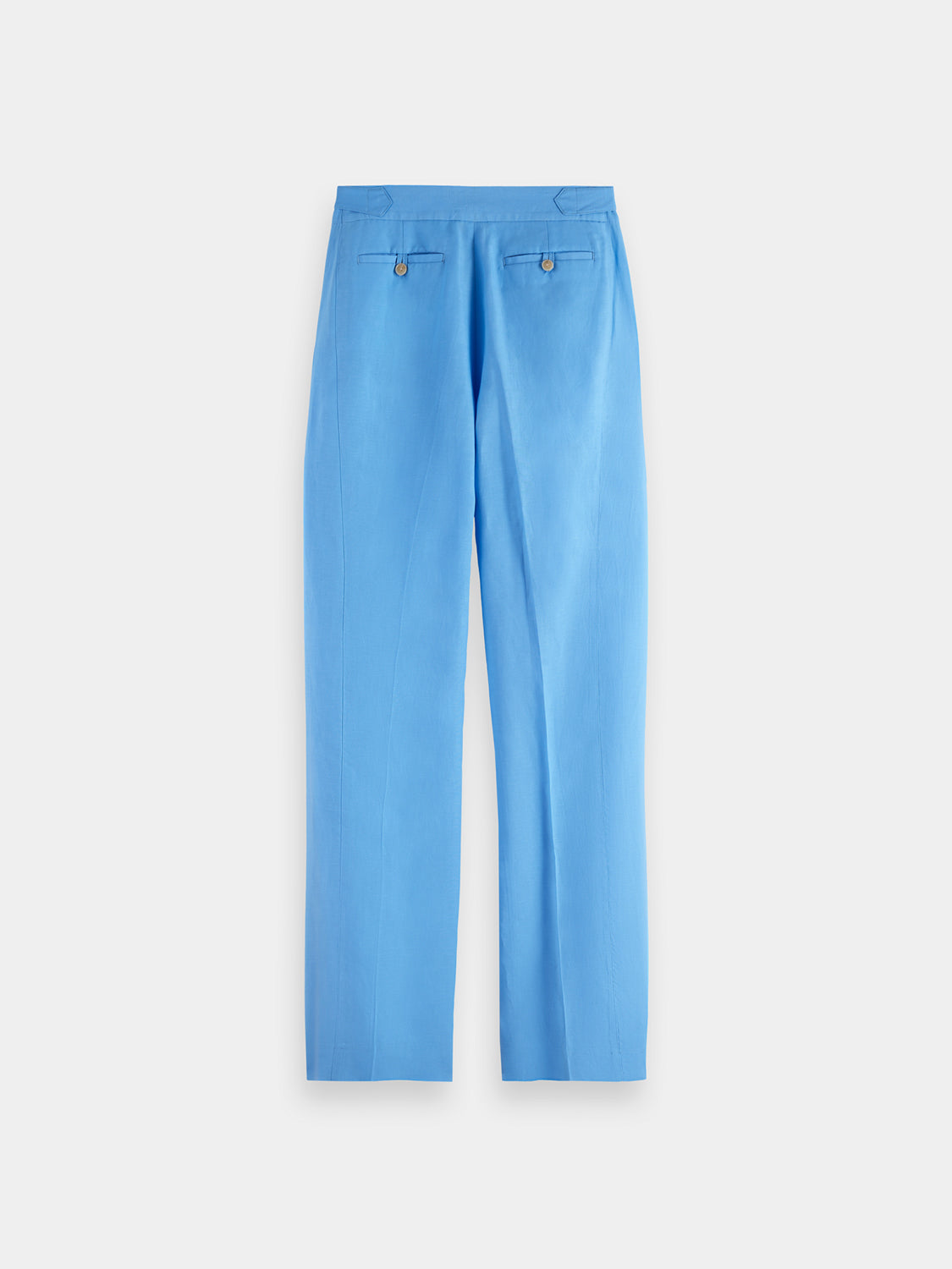 Scotch & Soda Quinn pleated pants in black with a tailored fit and pleated front, displayed on a neutral background.