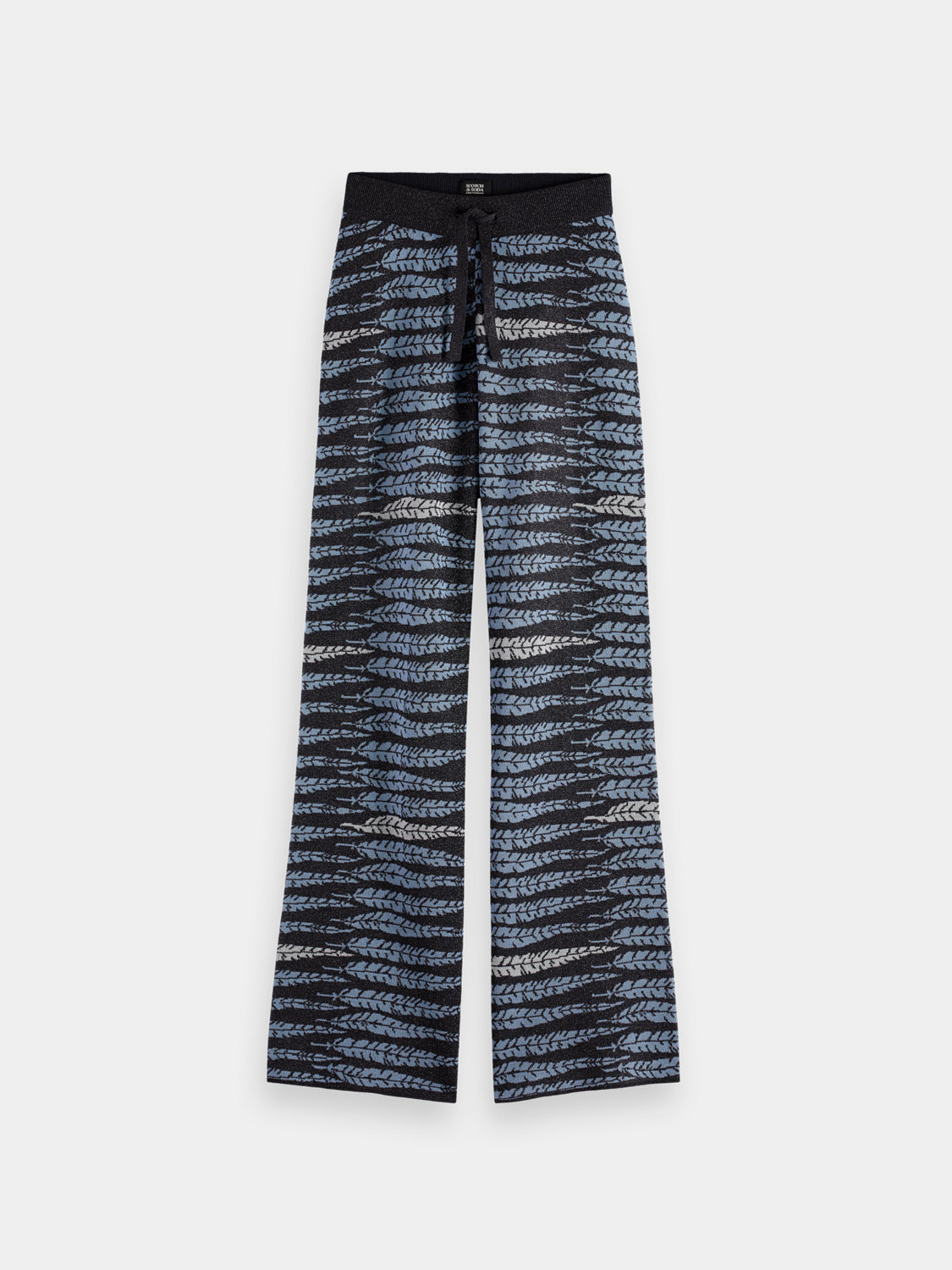 Scotch & Soda Lurex jacquard sweatpants featuring a stylish, shimmering pattern and relaxed fit, perfect for casual wear.