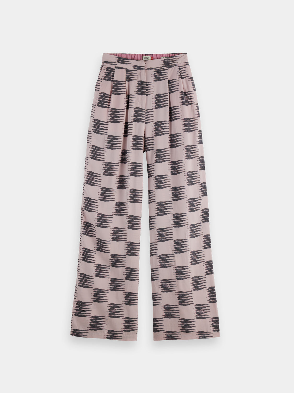 Eleni wide-fit pants by Scotch & Soda, featuring a relaxed fit with a high waist and wide-leg silhouette, in a neutral fabric.