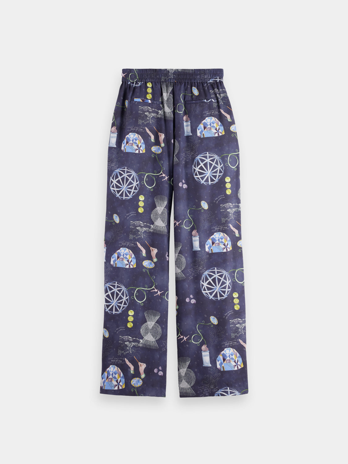 Black Gia wide-fit pants by SCOTCH & SODA featuring a relaxed silhouette and stylish design.
