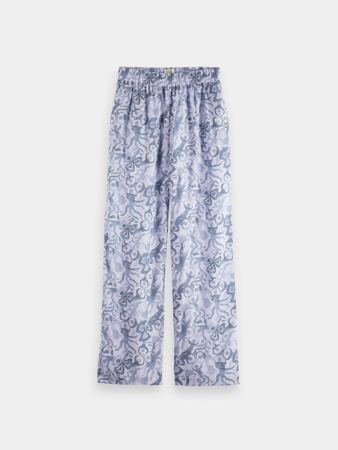 SCOTCH & SODA Gia wide-fit pants in a stylish fabric, shown with a relaxed fit and contemporary design.