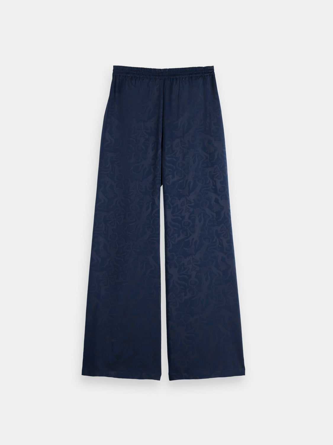 Eleni wide-fit pants by Scotch & Soda in dark fabric, featuring a relaxed silhouette and stylish design.