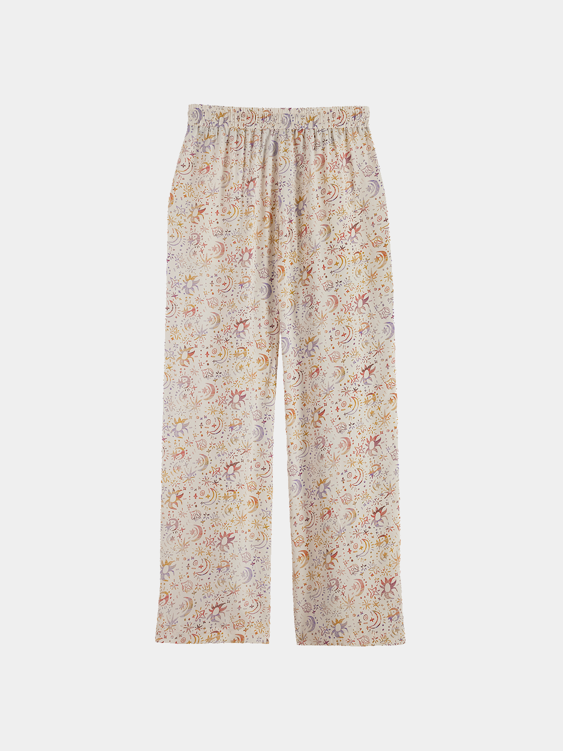 Black Gia wide-fit pants by Scotch & Soda, shown from the back with a relaxed fit and stylish design.