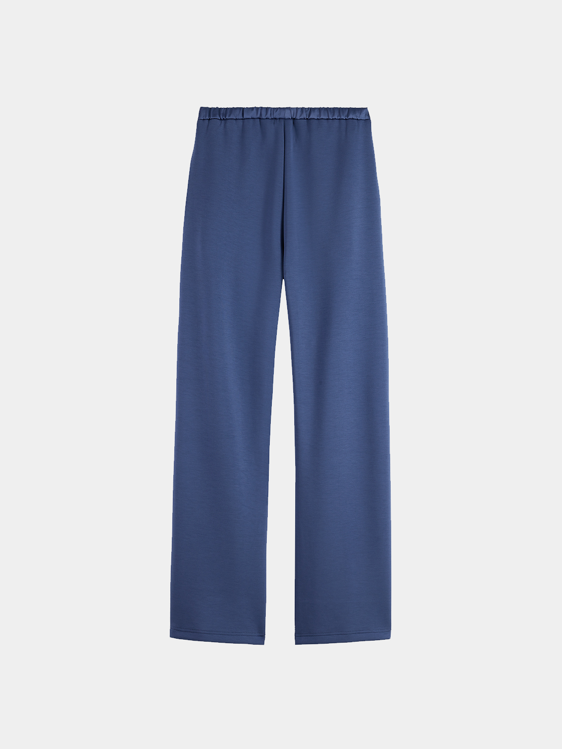 Black Scotch & Soda modal sweatpants with a relaxed fit and elastic waistband, shown from the back.