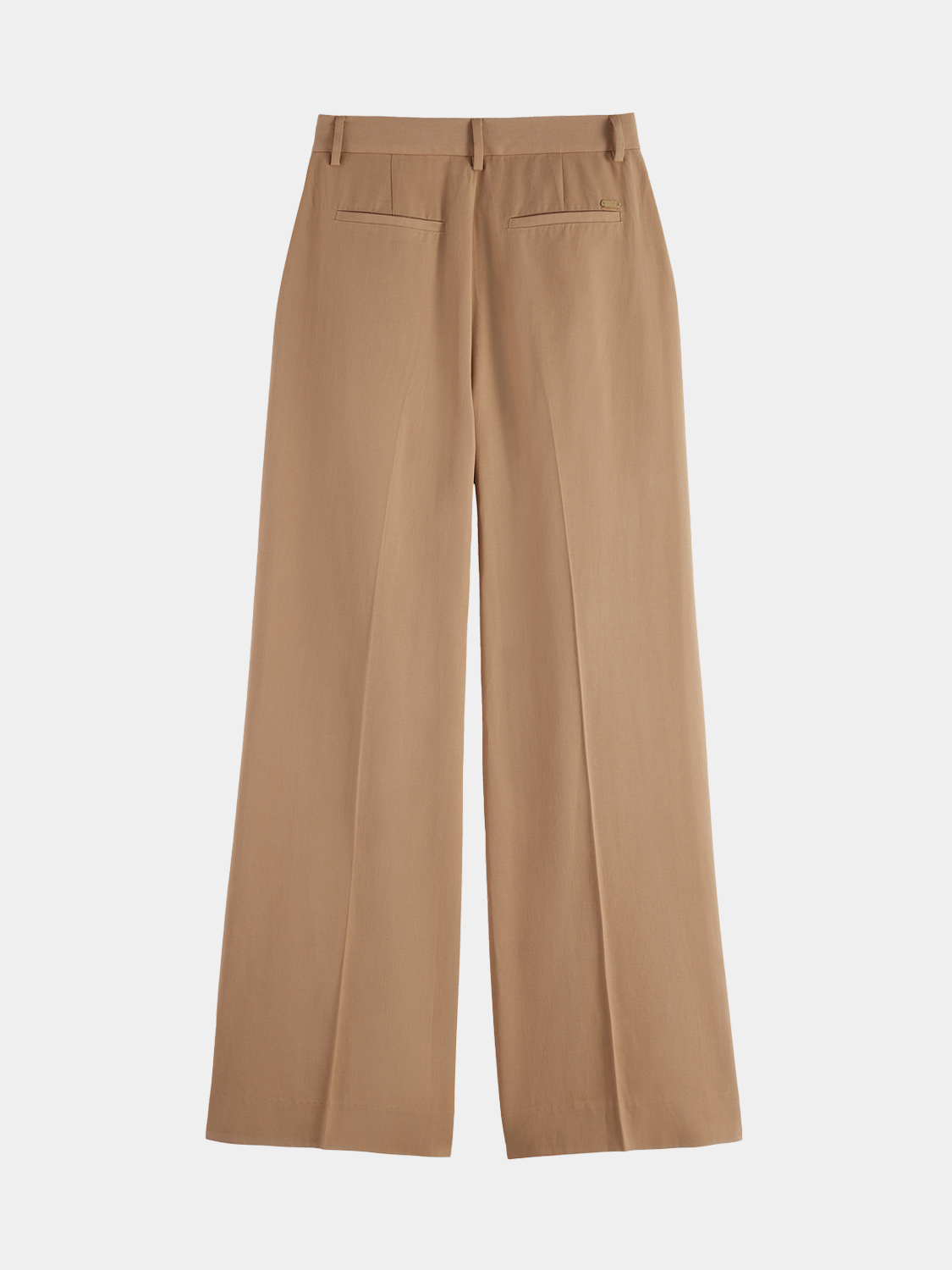 Black wide-fit pants by Scotch & Soda featuring a relaxed silhouette and subtle rose pattern detail.
