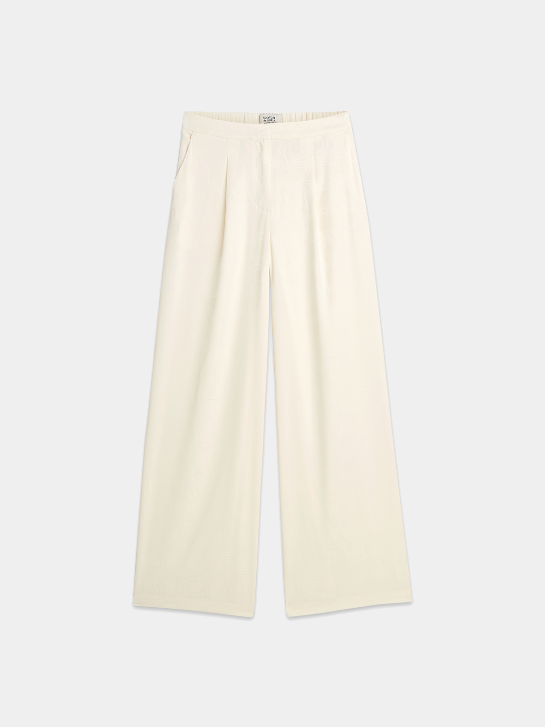 Eleni wide-fit pants by Scotch & Soda, featuring a relaxed fit with a high waist and wide legs, shown in a stylish fabric.