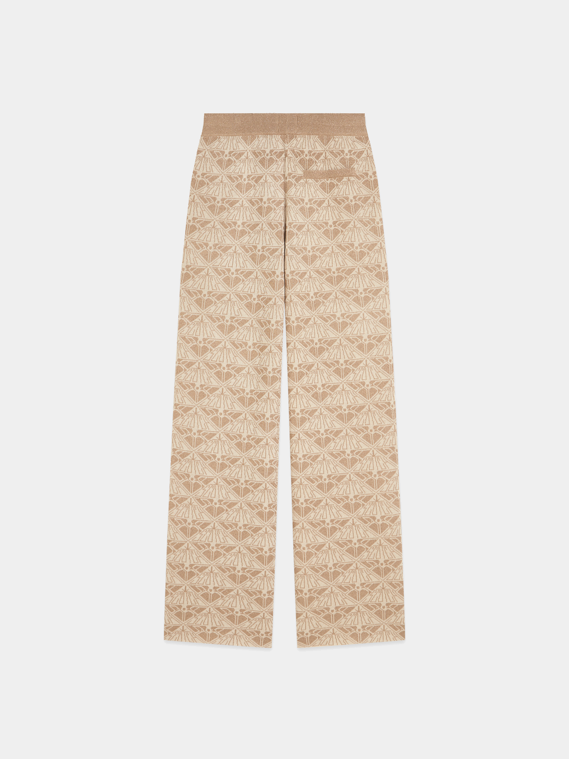 Black Scotch & Soda jacquard knitted sweatpants with a relaxed fit and ribbed cuffs, displayed on a plain background.