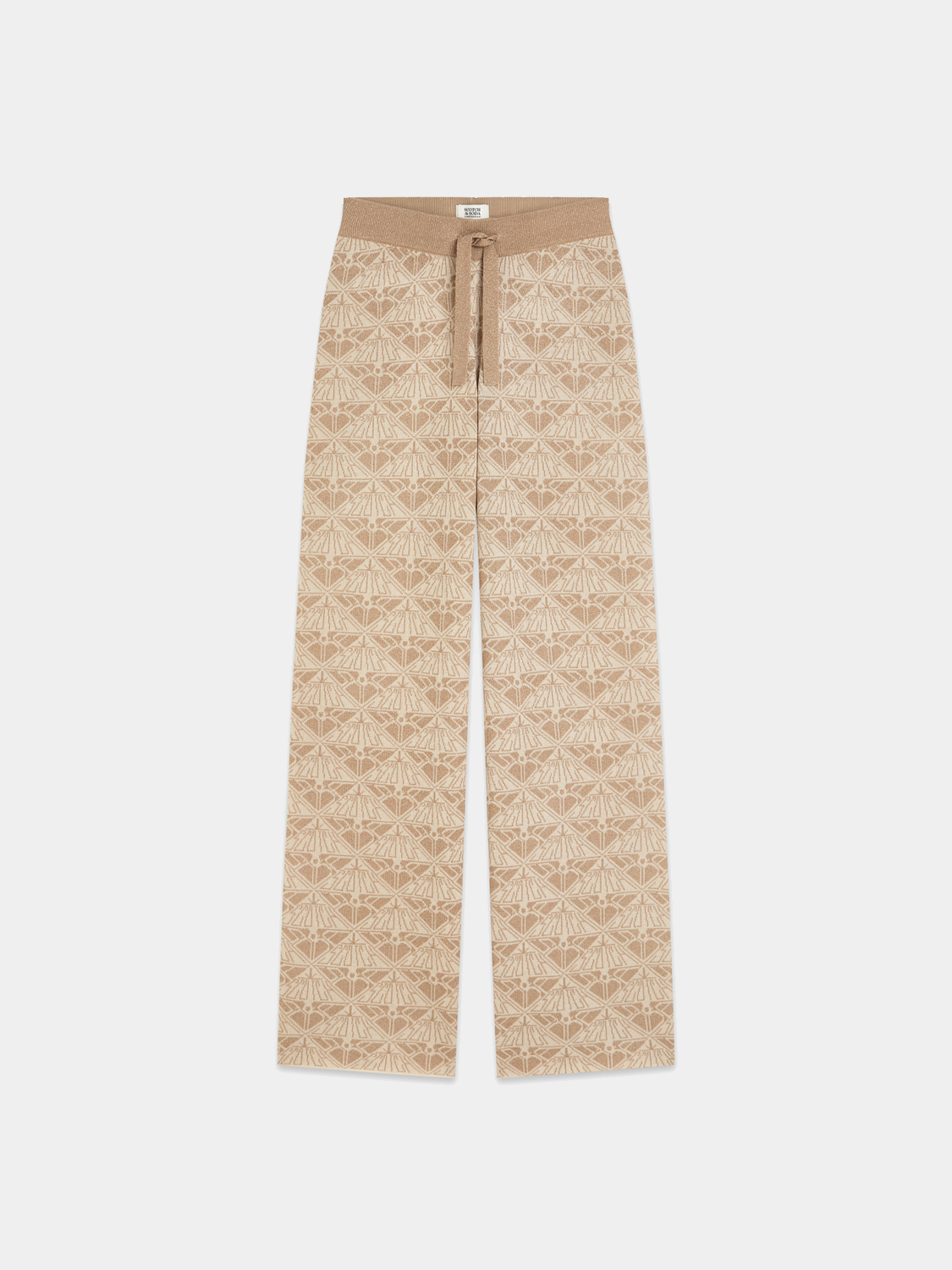 Jacquard knitted sweatpants by Scotch & Soda in a relaxed fit, featuring a textured pattern and elastic waistband.