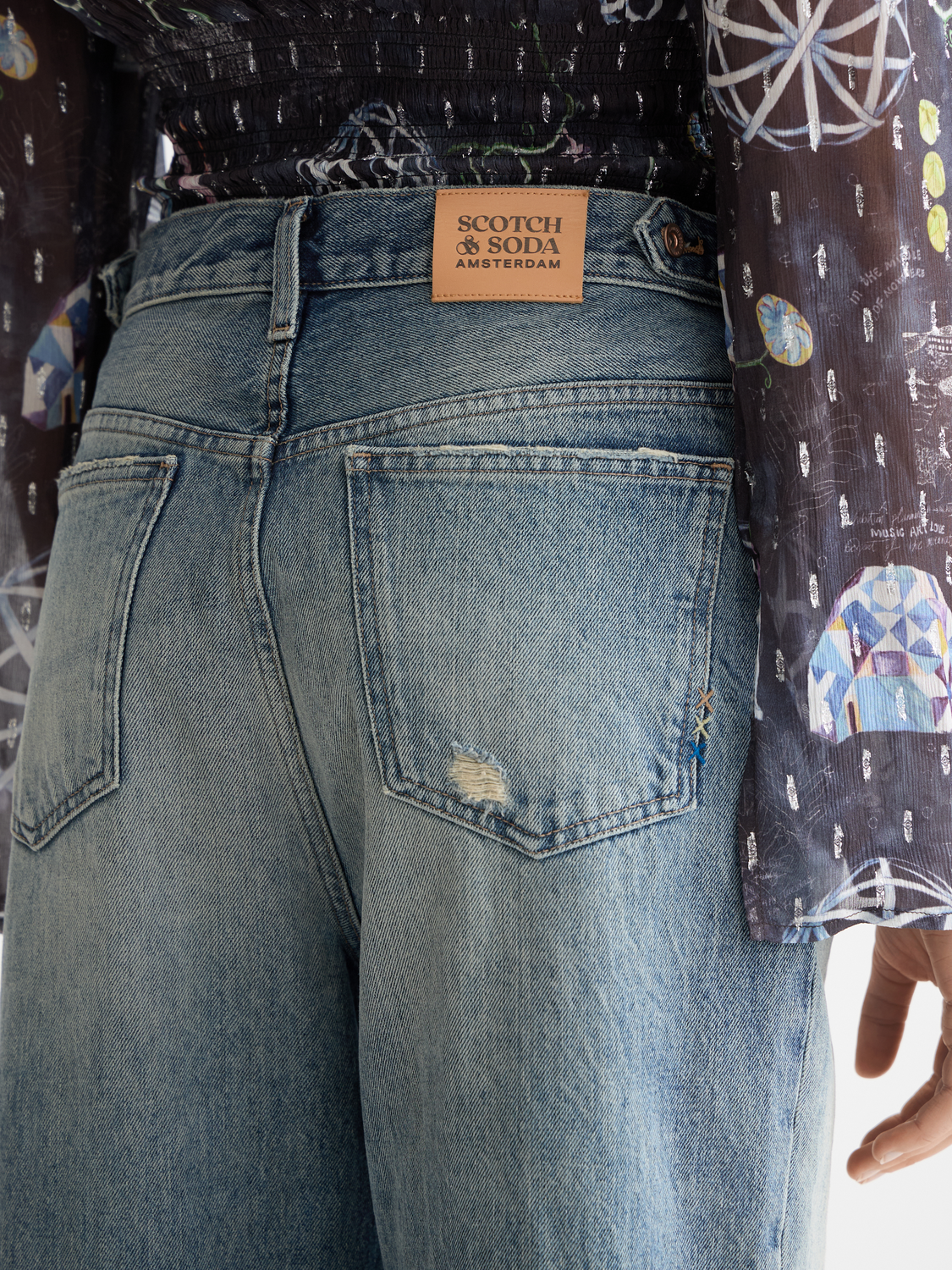 Deep loose fit jeans - Scotch & Soda NZ