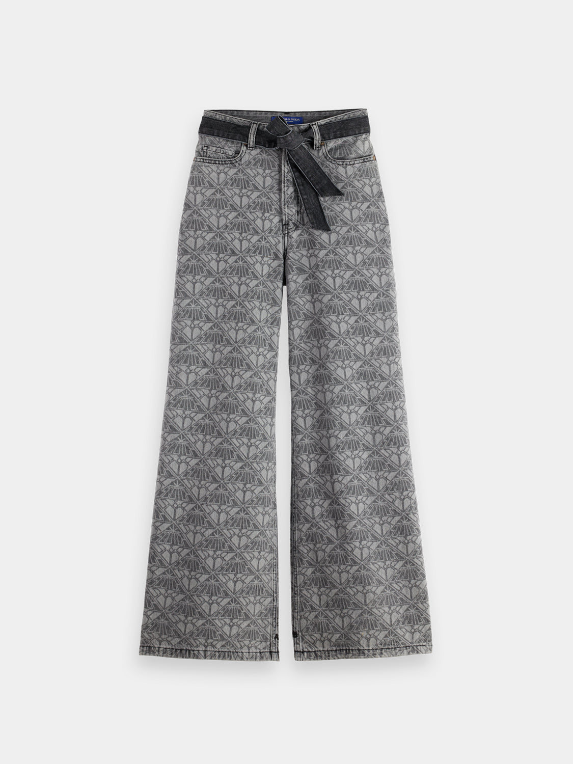 Scotch & Soda Wave wide fit denim jeans with a relaxed fit and classic five-pocket design, shown on a model.