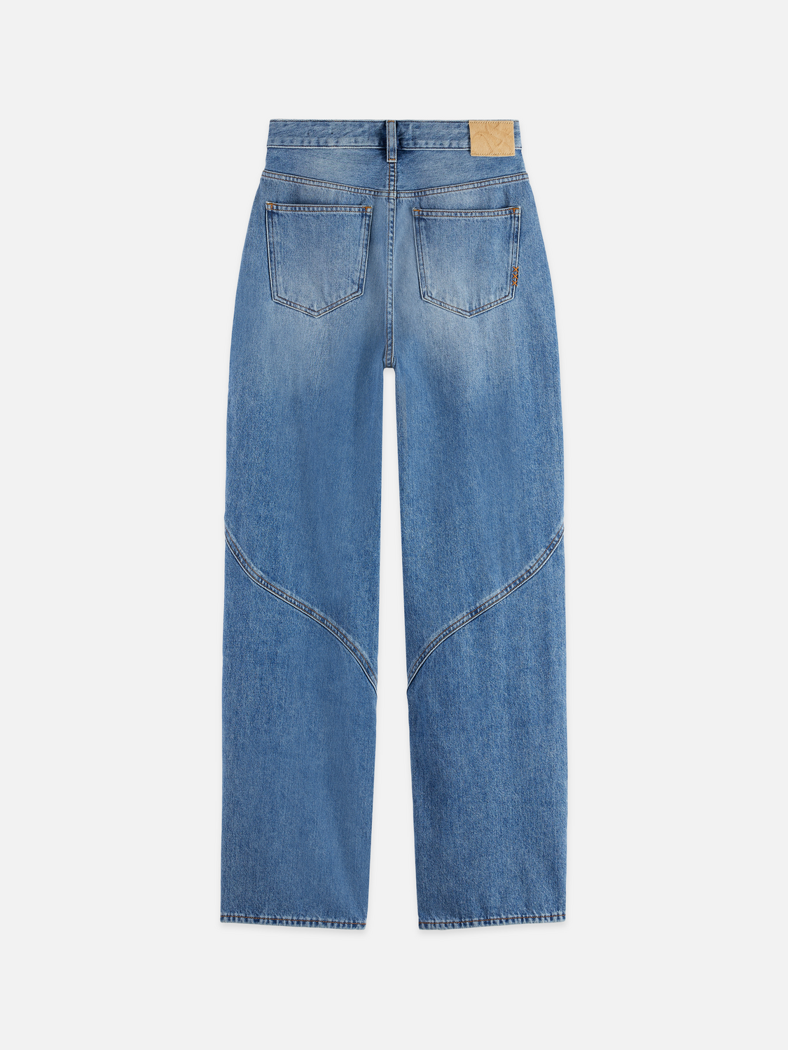 SCOTCH & SODA Ripple straight fit jeans in blue denim with classic five-pocket styling