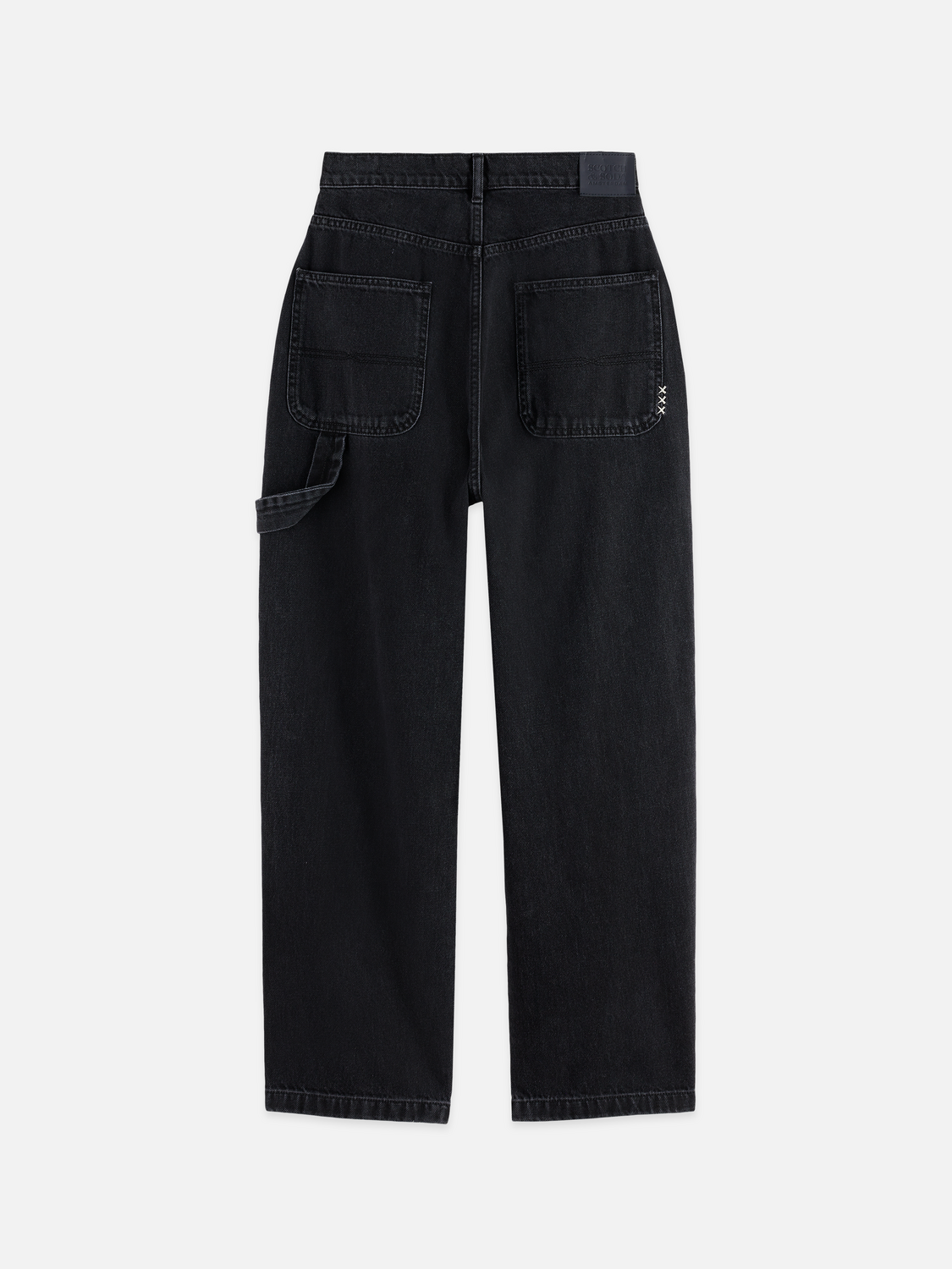 SCOTCH & SODA Raine wide leg fit denim jeans in a classic blue wash