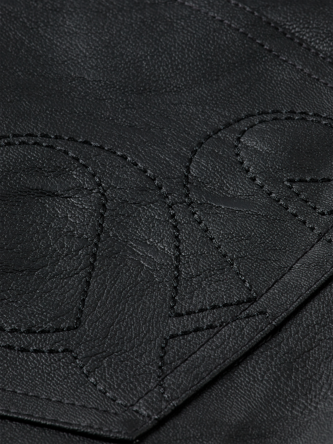 SCOTCH & SODA faux leather short in black, front view