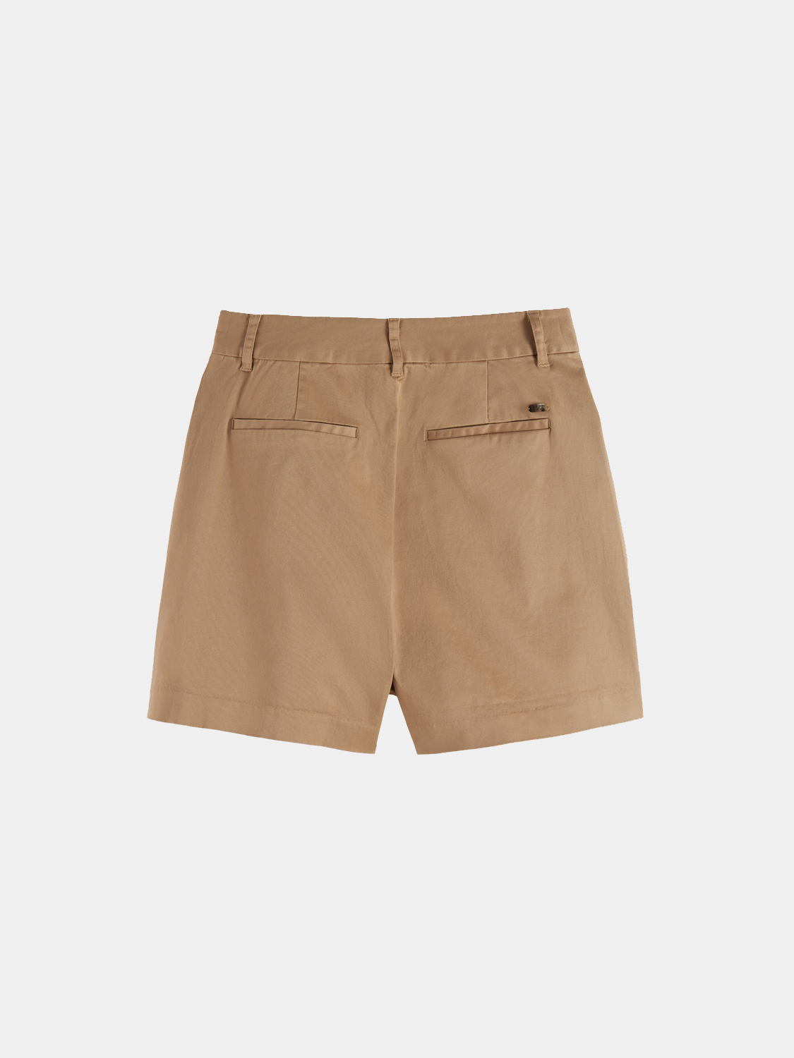 Scotch & Soda Abbott chino shorts in dark color, front view showing tailored fit and clean design, casual summer style.