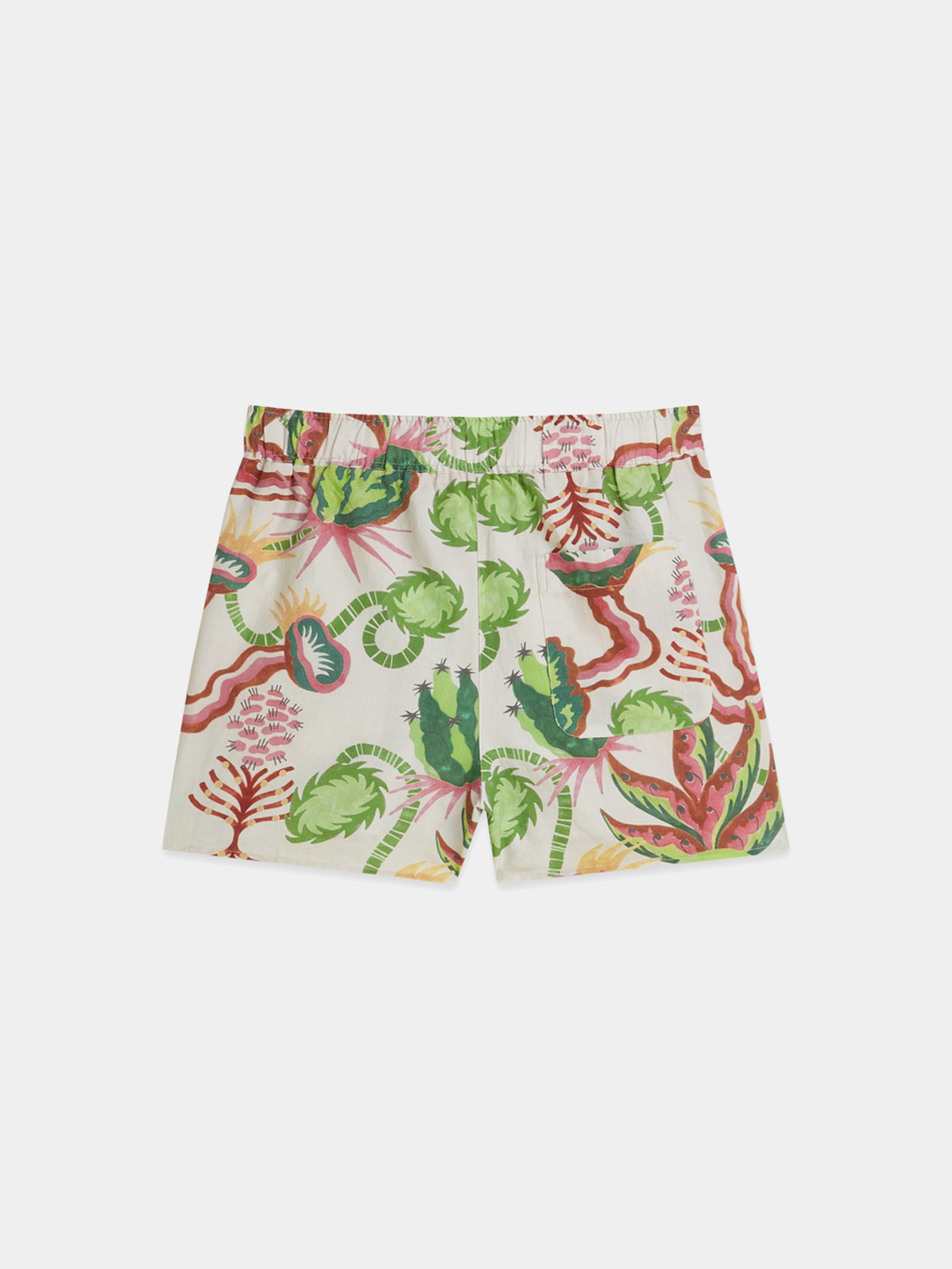 Light beige cotton-linen shorts from Scotch & Soda with a relaxed fit and front pockets, casual summer men's shorts.
