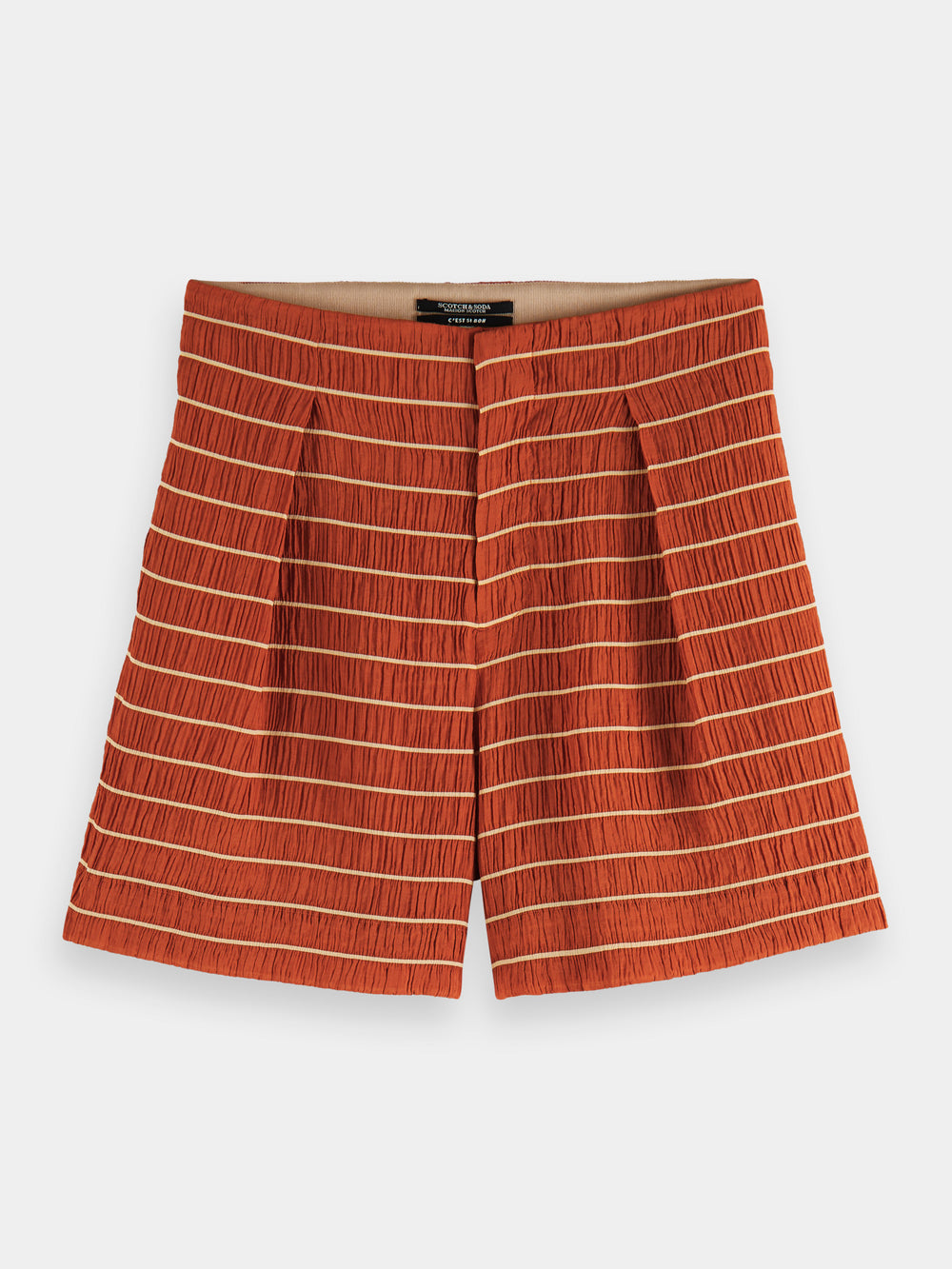 Striped pleated shorts - Scotch & Soda NZ